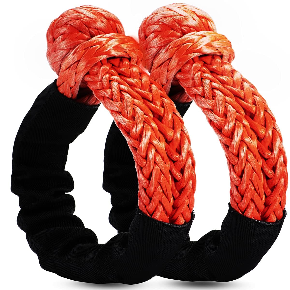 Soft Shackle 1/2" X 22 Inch (57,000LBS) Breaking Strength, Synthetic Road Recovery Rope for Sailing SUV ATV 4X4 Truck Jeep 2 Pack -Safer Than Metal Shackle