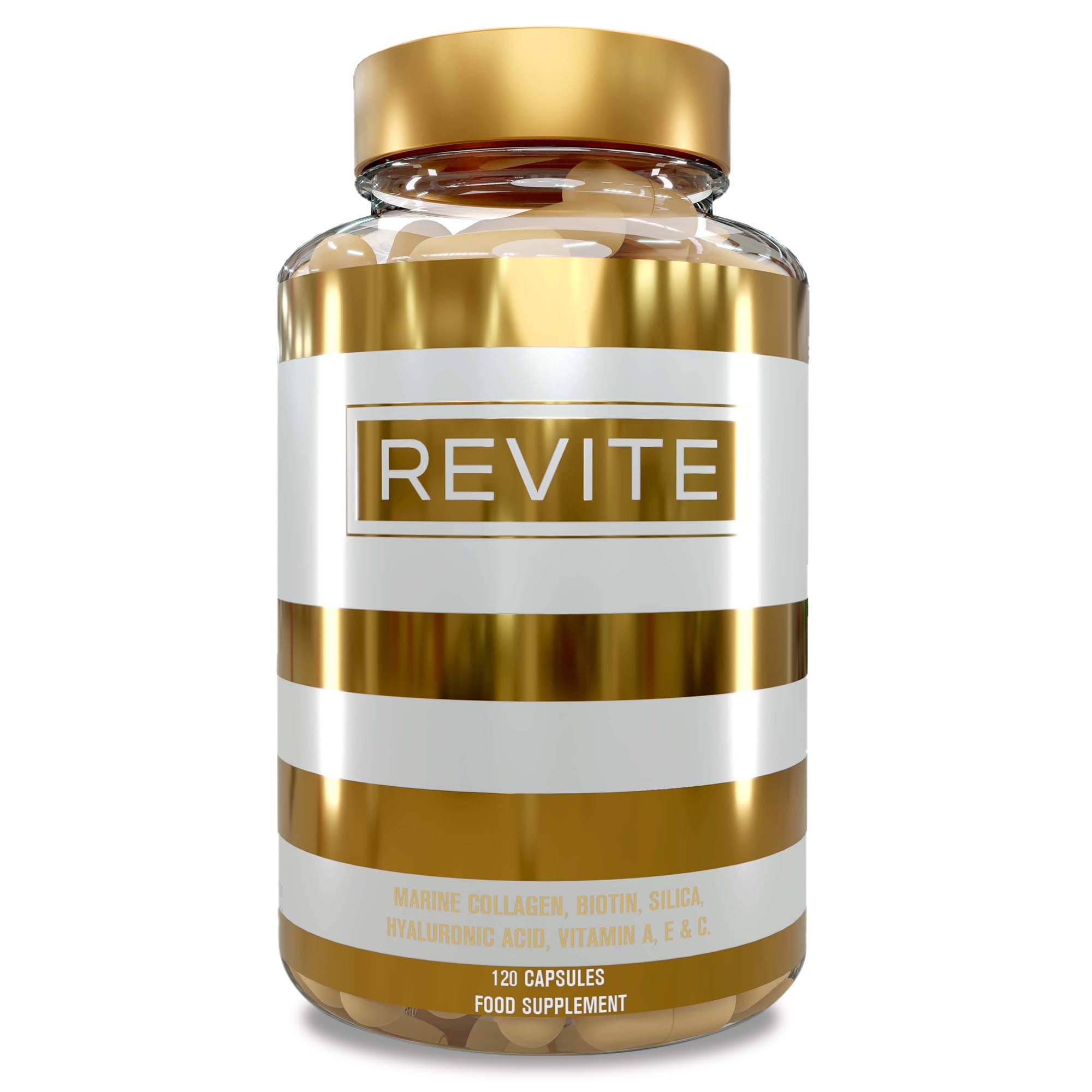 Marine Collagen Capsules 2000mg, Hyaluronic Acid, Silica, Biotin, Vitamin A, E & C Hair, Skin, Nails & Joint Support Tablets Natural Peptide Multivitamin Supplement