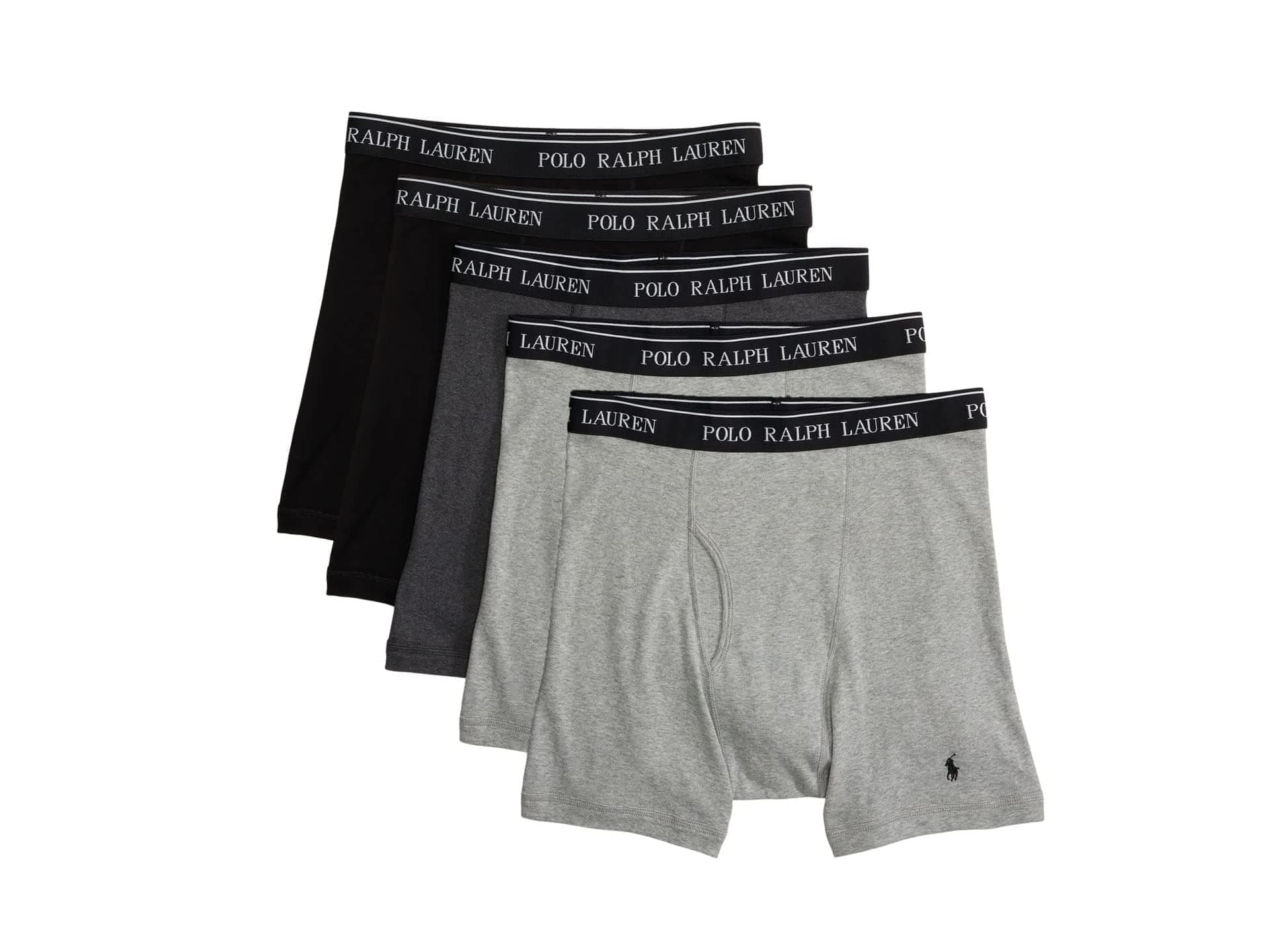 Men's Classic Fit Cotton Boxer Briefs 5 Pack