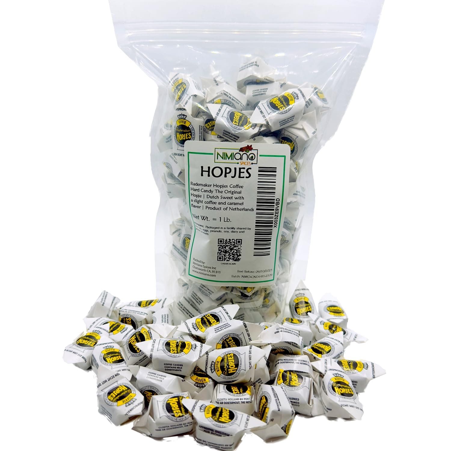 NIMIANO Rademaker Hopjes Coffee Candy | The Original Hopje | Dutch Sweet with a slight coffee and caramel flavor | Product of Netherlands | (1 lb.)