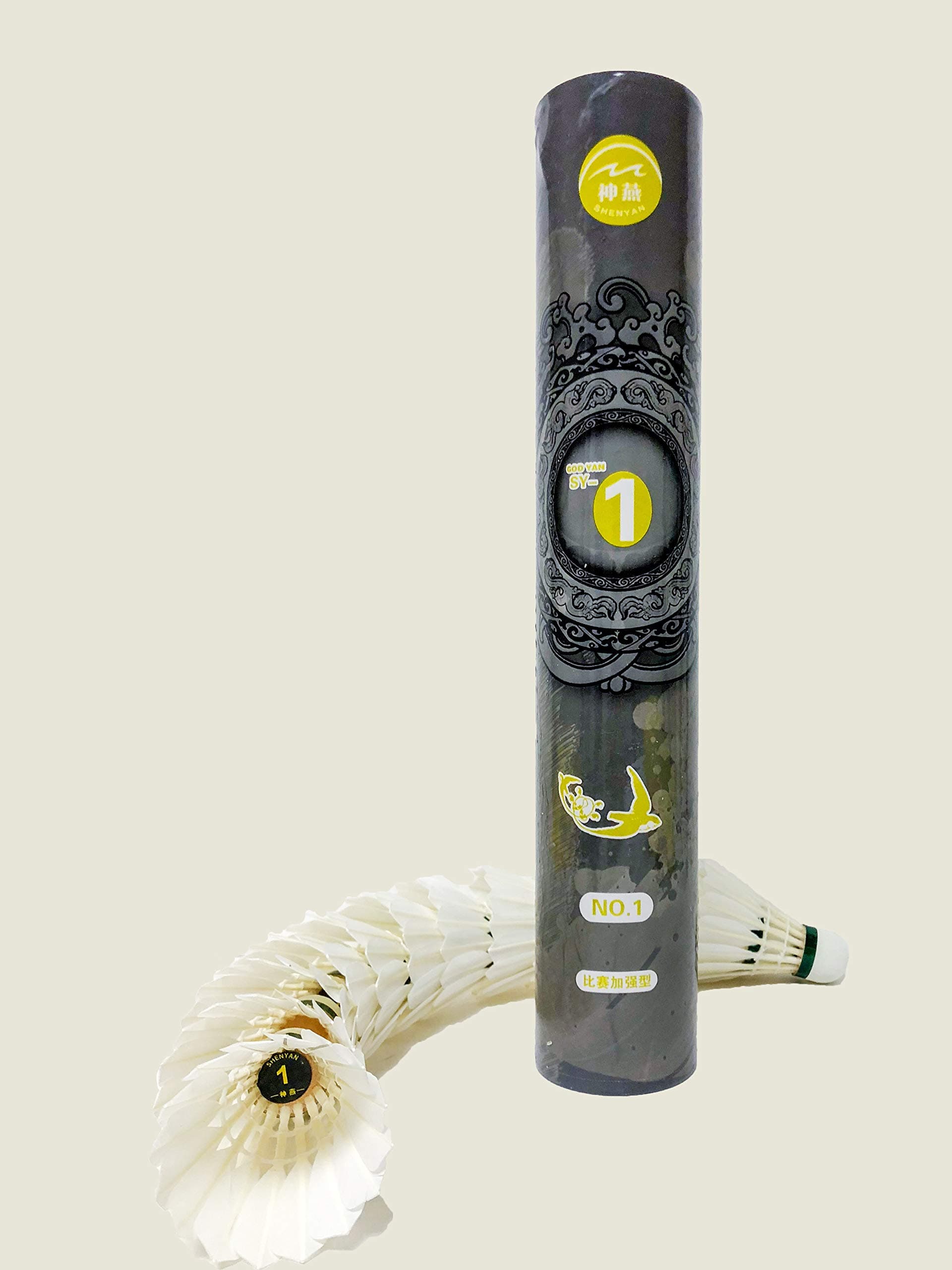 Shenyan No.1 Badminton Shuttlecocks/Birdies Training(Indoor/Outdoor) 1 Dozen