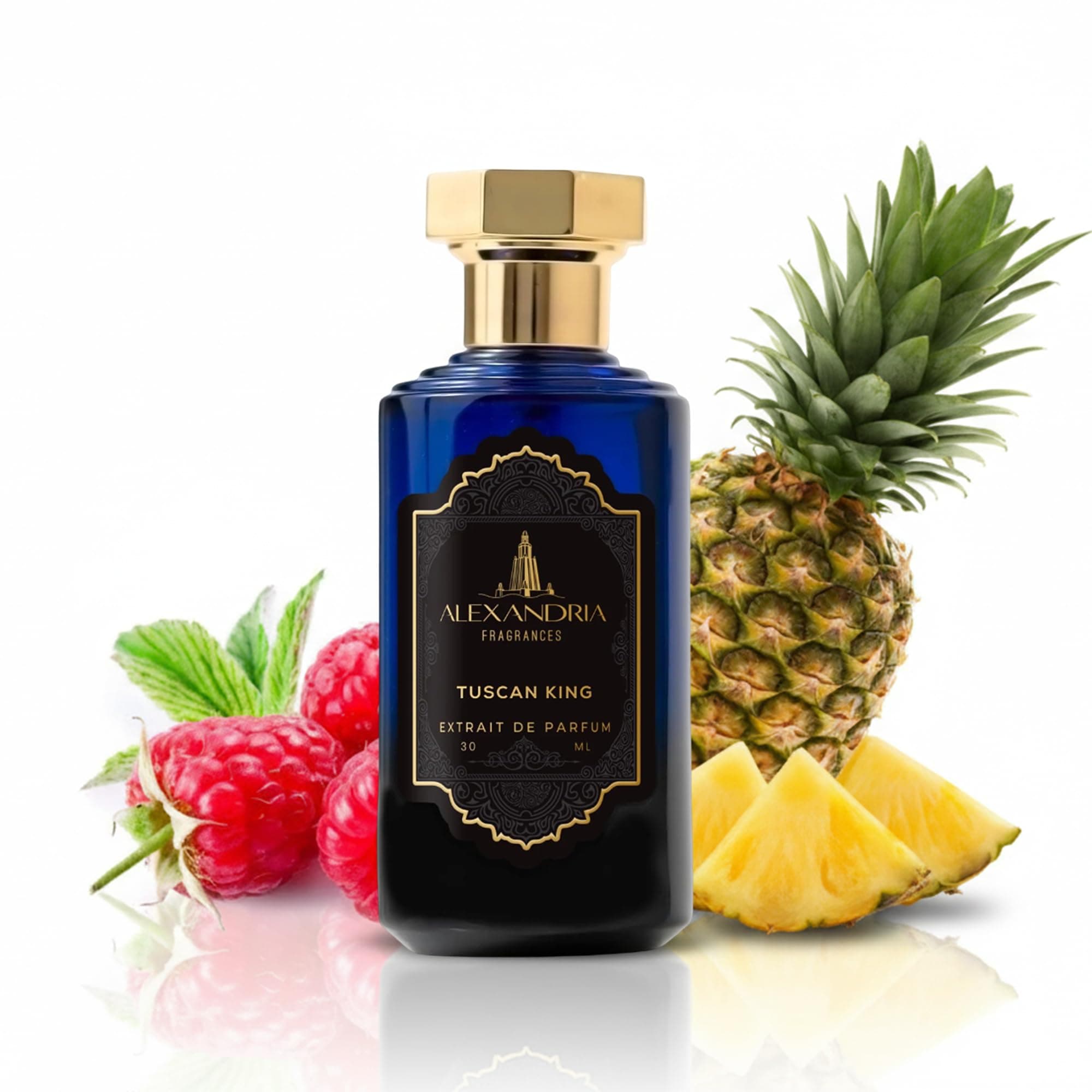 Tuscan King Perfume - Long Lasting Eau de Parfum for Men & Women - Men's Cologne with Raspberry, Leather, Pineapple & Smoky Birch - Luxury Fragrance Inspired by Elegance - 30ml