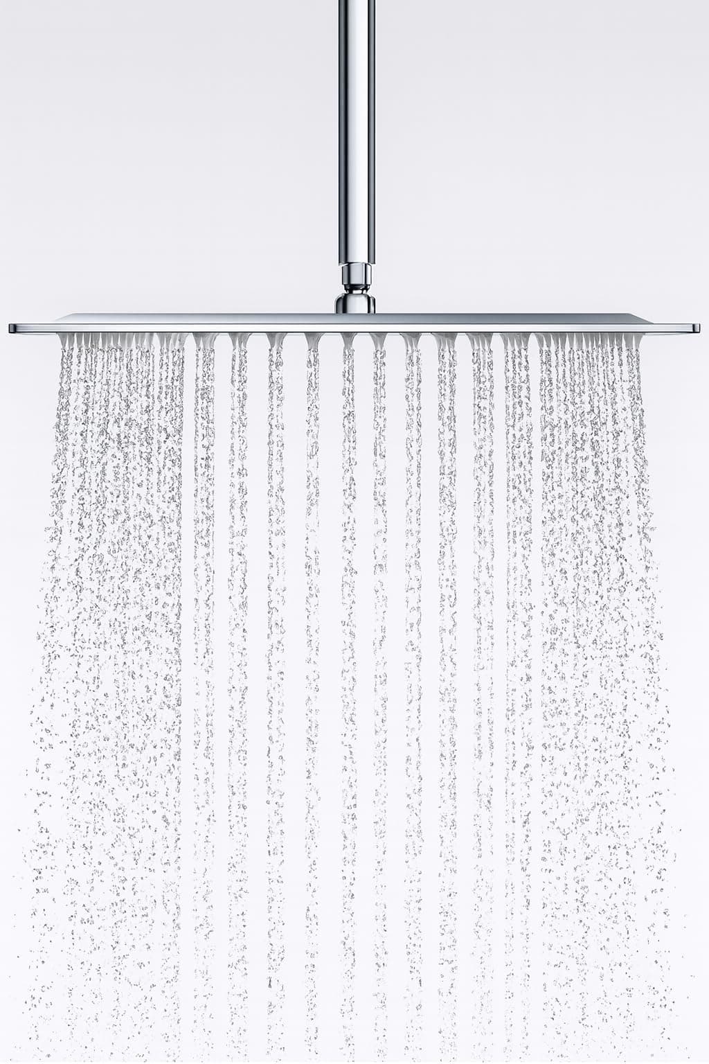 12 X 12 inch Ultra Slim Stainless Steel Over-Head Rain Shower for Bathroom (Silver, 12 x 12)
