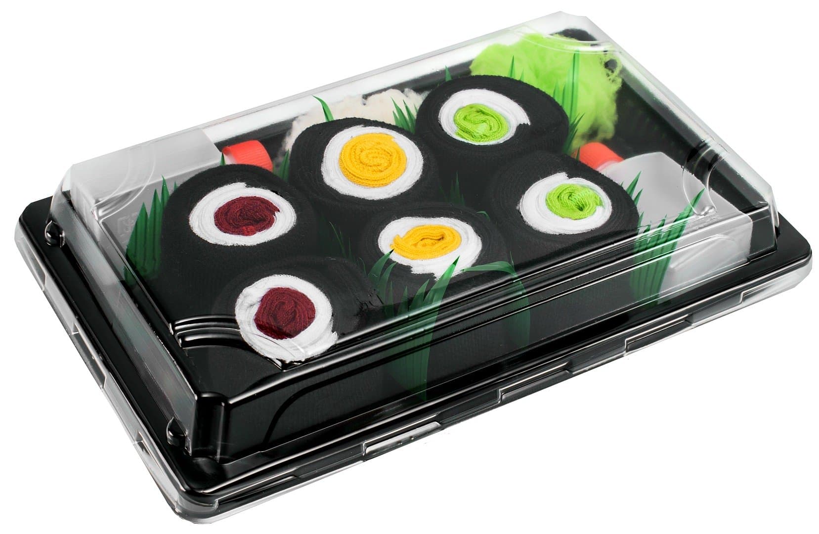 Rainbow SocksWoman Man Sushi Socks Box Tuna Oshinko Cucumber Maki - 3 Pairs