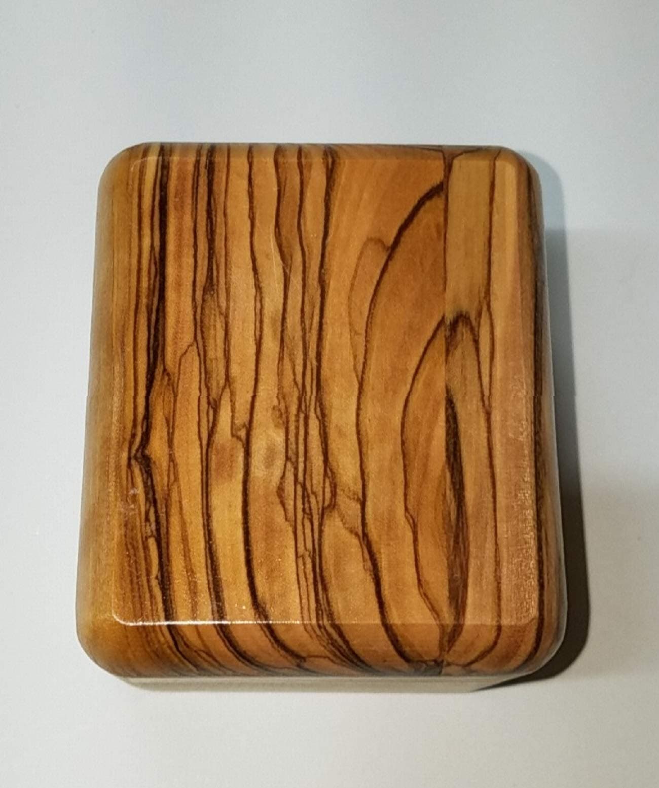 Bethlehem Gifts TM Handcarved Holy Land Olive Wood Rosary Jewelry Box (Plain)