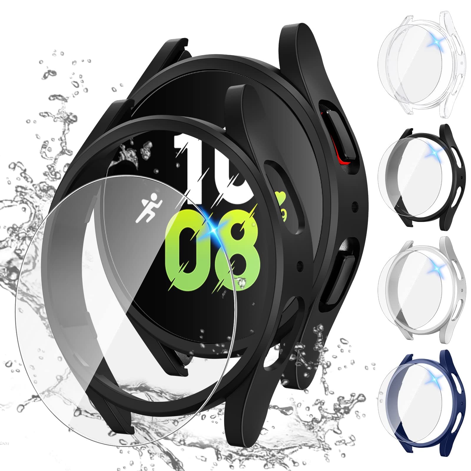 Galaxy Watch 4/5 Screen Protector and Bumper Case