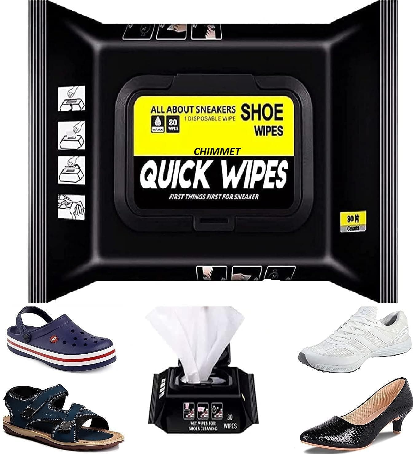 Shoe Wipes Wipes (1 Pack of 80 Pcs) Shoe Wipes Sneaker Wipes Instant Wipes Sneaker Wipes for Shoes Quick Remove Dirt Stain Shoe Cleaner Wipes Shoe Wipes for Sneakers (SHOE WIPES)