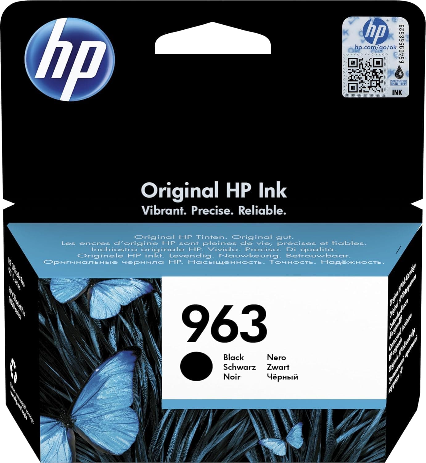 HP 3JA26AE 963 Original Ink Cartridge, Black, Single Pack
