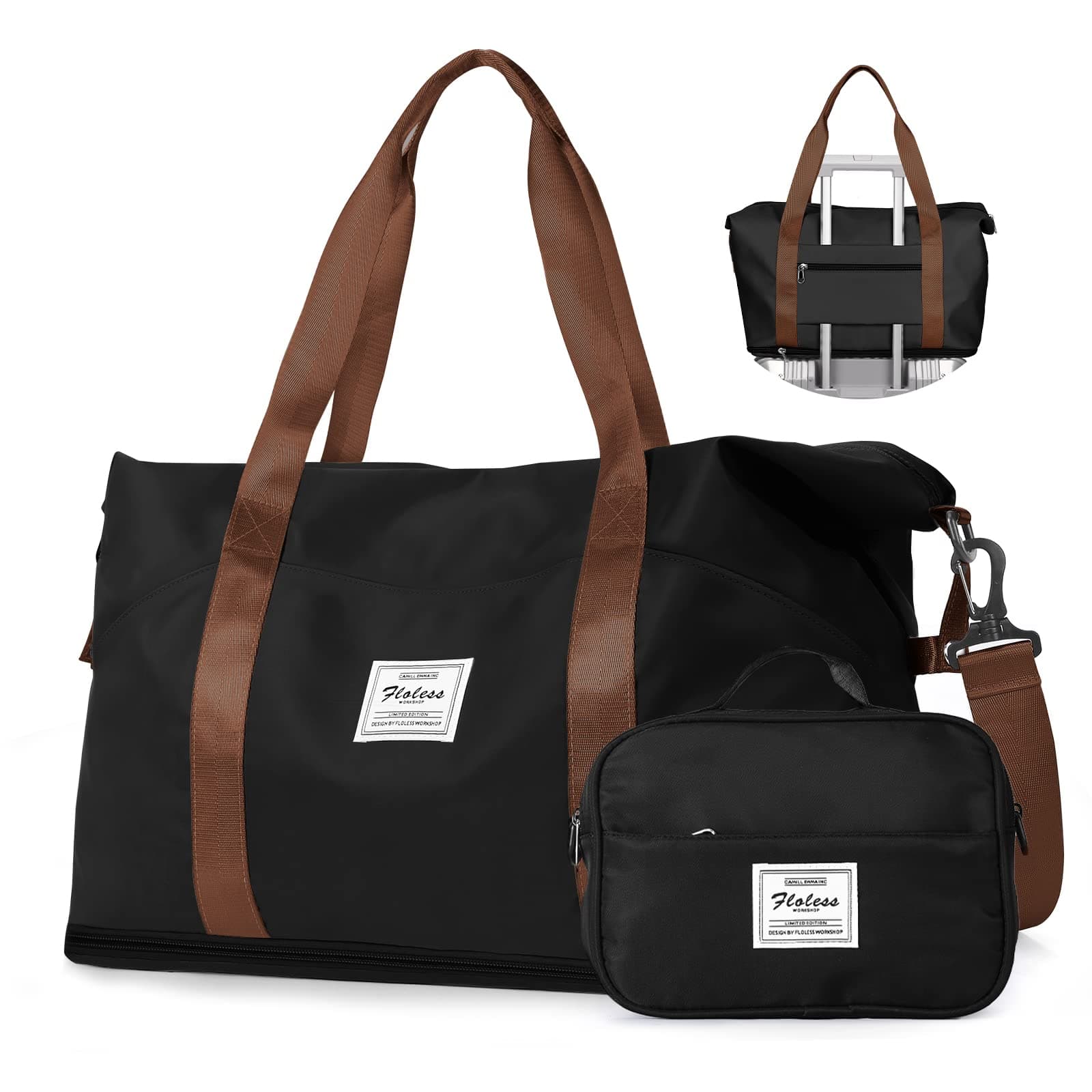 WONHOXTravel Duffel Bag, Sports Tote Gym Bag, Shoulder Weekender Overnight Bag for Women