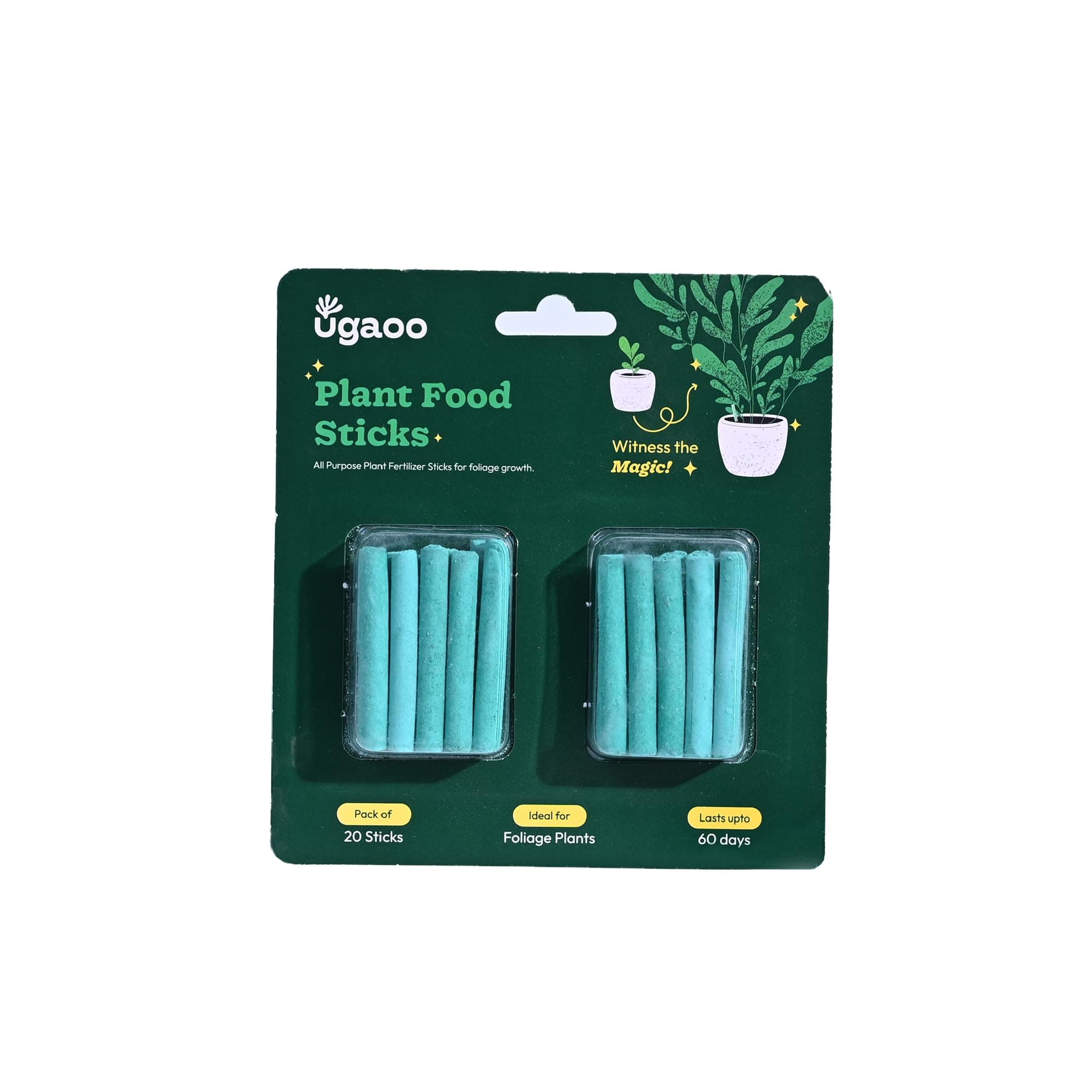 UGAOO Plant Food Sticks For All Home Garden Indoor & Outdoor Plants - Pack Of 20