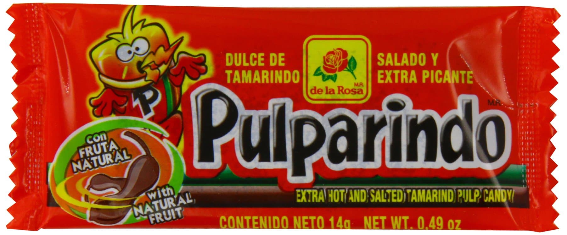 Pulparindo Extra Hot and Salted Tamarind Pulp Candy - 20 ct