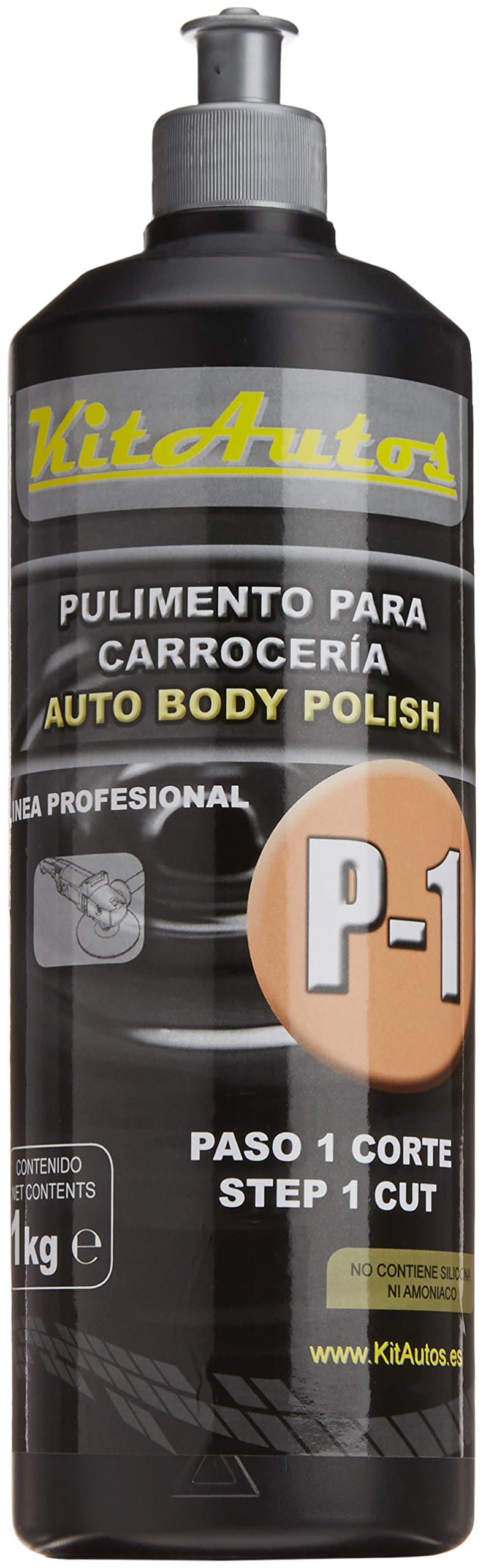 KITAUTOS Bodywork Cut Polish, 1kg (Fine, 220 Grit, Silicone, Red)