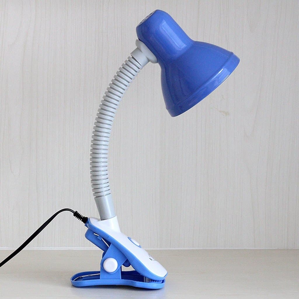 LOAMIStudent Desk Lamp, Eye Protection, Desk Bedroom Bed Lamp, Children Reading Lamp, Clip-on Desk Lamps,Blue