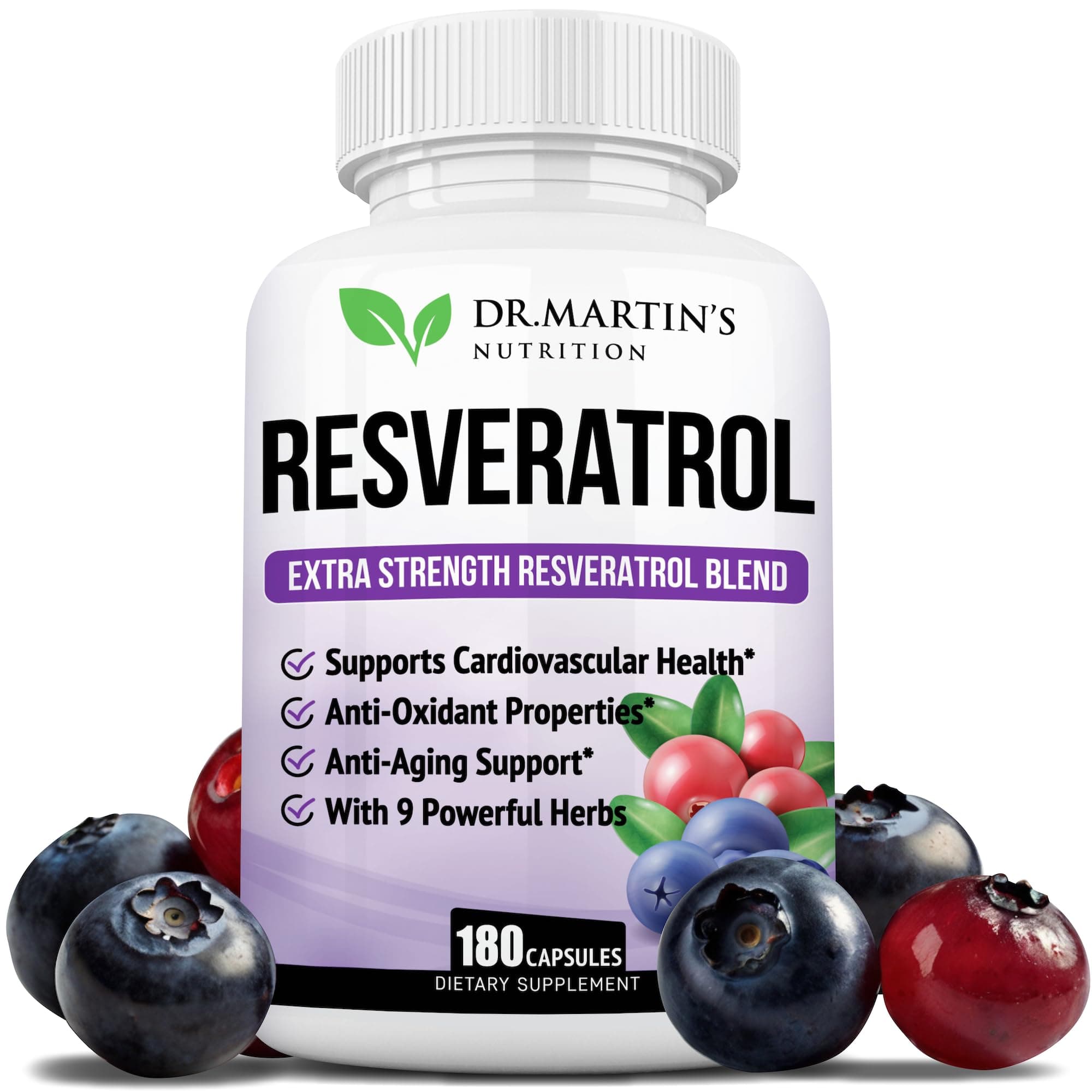Extra Strength Resveratrol 1568mg - 180 Capsules - 3 Months Supply | Antioxidant Supplement | Natural Trans-Resveratrol Pills | for Anti-Aging, Heart Health, Immune System & Brain Function