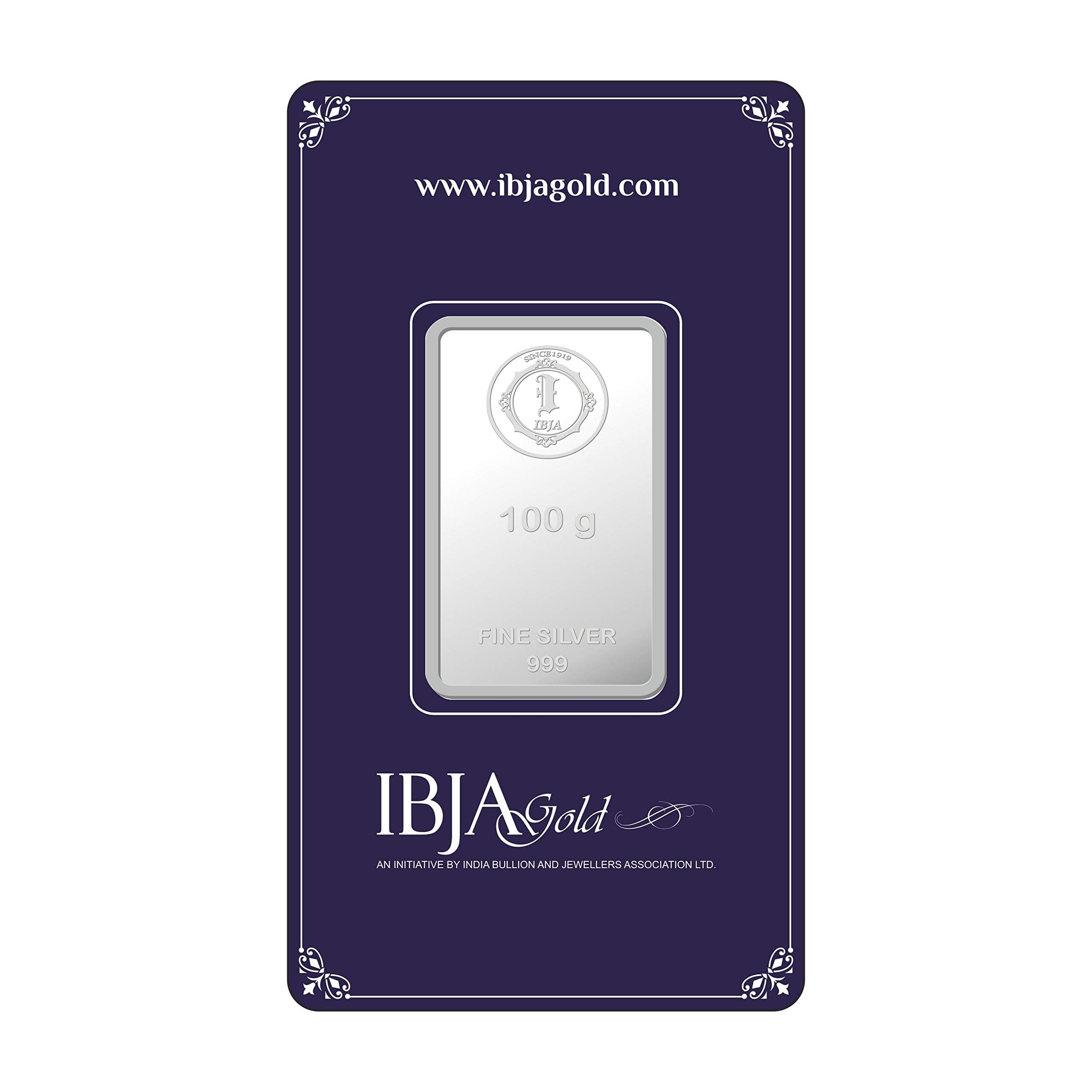 IBJA Gold Investment 100 gm Silver Coin Frames for Women (IG100GMS999INVBR055)