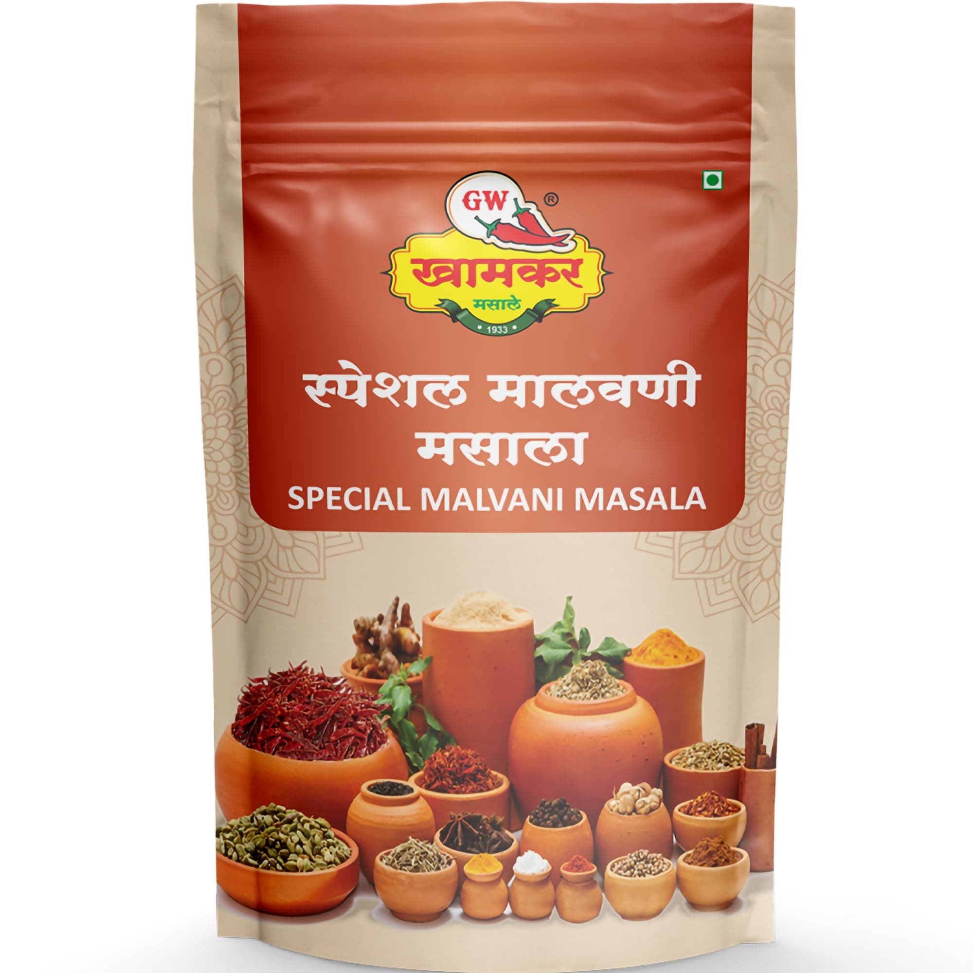 GW Khamkar Special Malvani Masala, Spices, Taste of 90 Years’ Experience, 28 Handpicked Ingredients, Coastal Age-Old Recipe, Zip Lock & Re-usable Pack (185 GRAM)