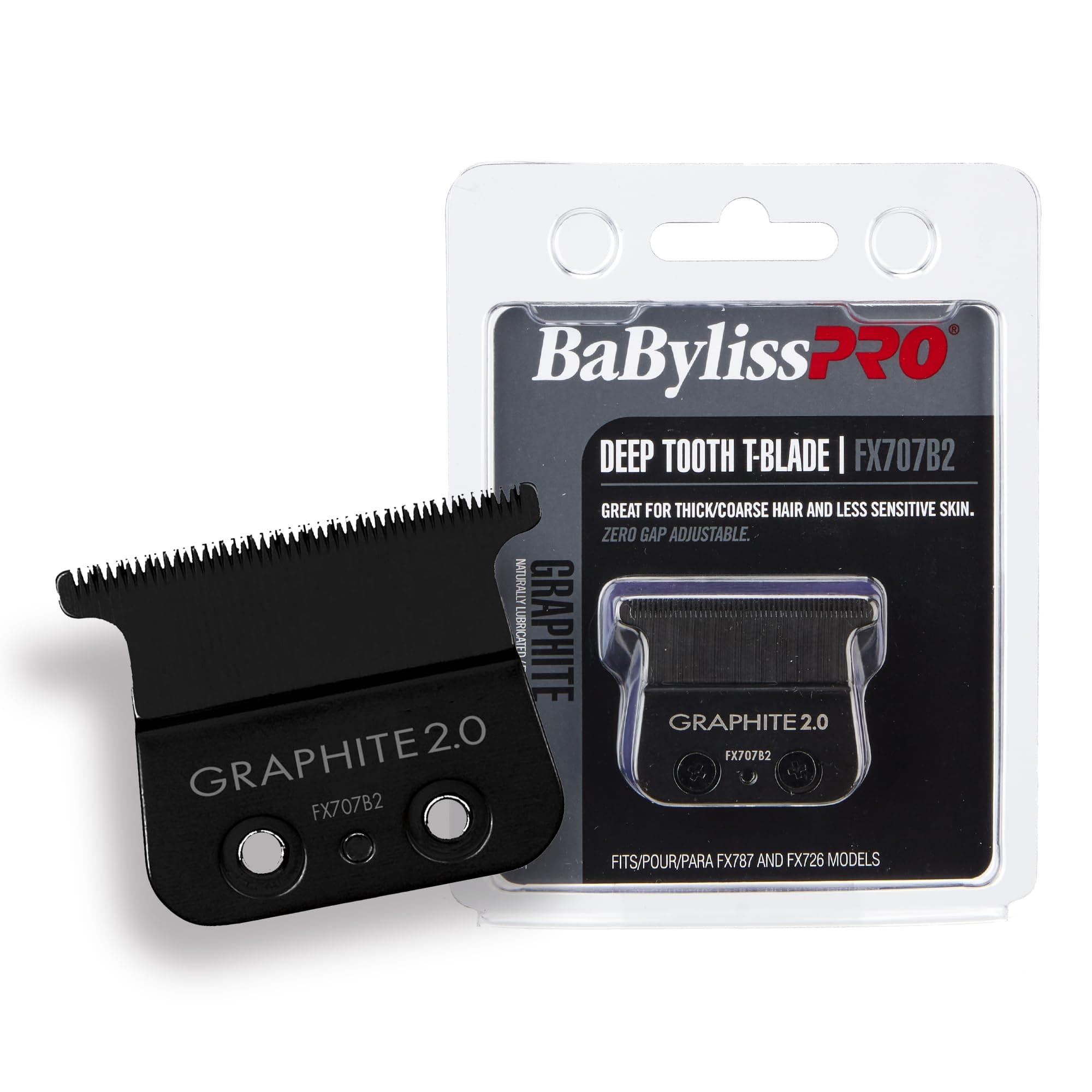 Replacement Blades, Deep-Tooth T-Blades for Outlining Hair Trimmers (FX787, FX799) and LoPROFX Trimmers (FX726, FX729)