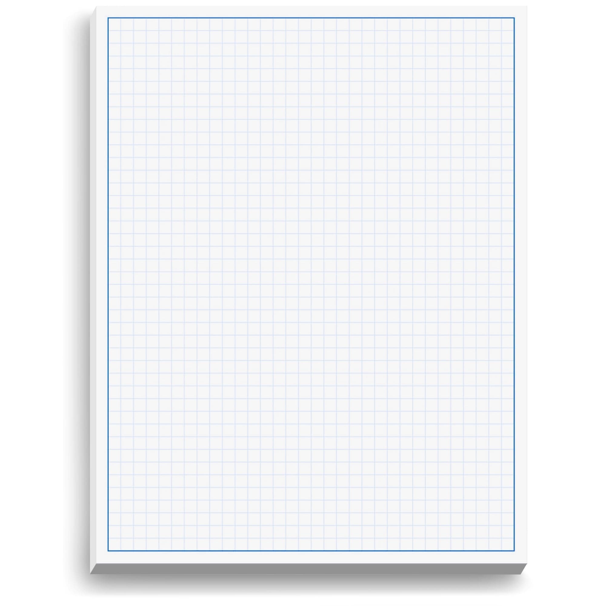 Graph Paper Pad for Blueprint Drawings, Drafting, Engineering Drawing, and Planning - Graph Paper 8.5x11 Blueprint Quadrille Grid Paper Pads with Blue Lines, High Brightness 50 Sheets (1-Pack)