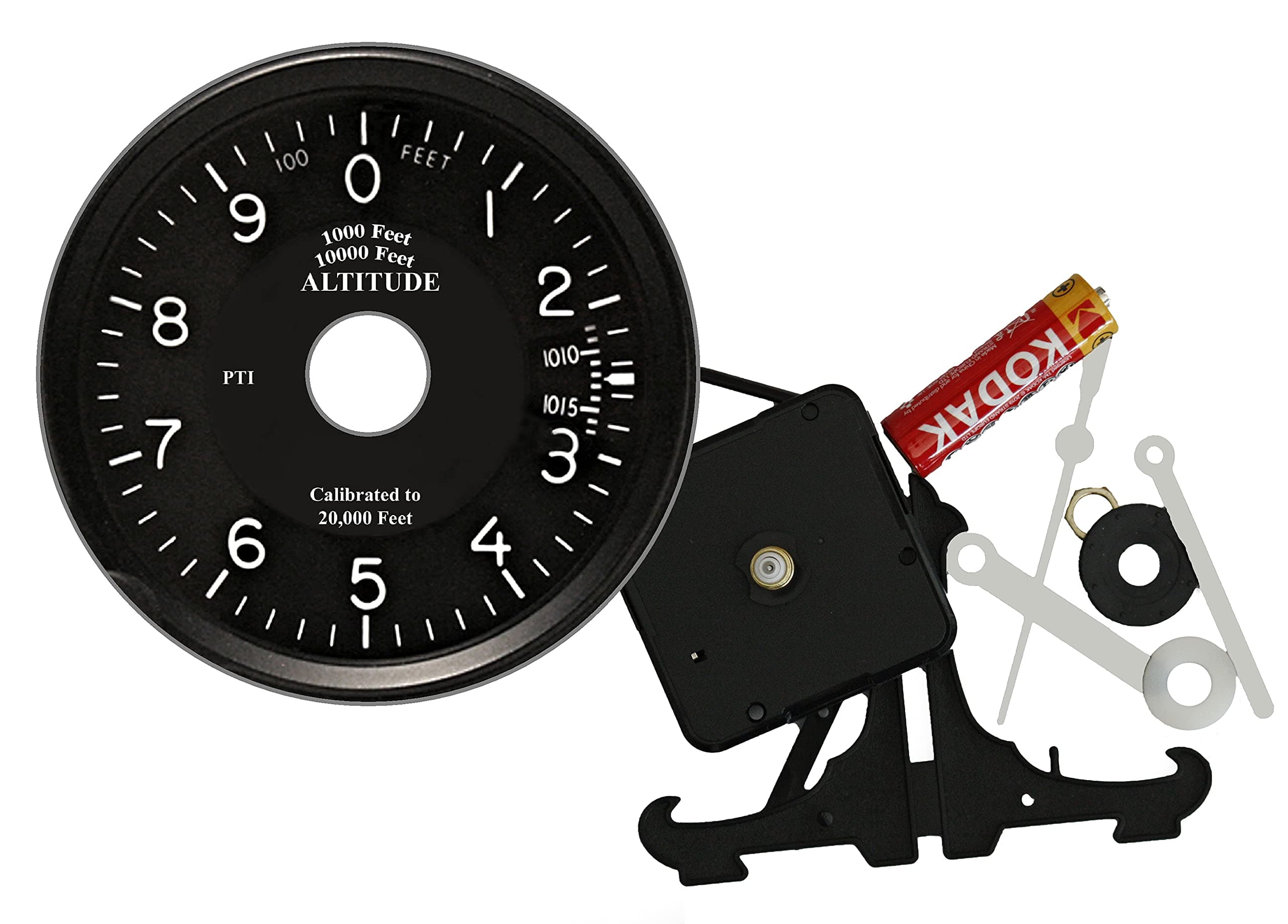 DIY 12cm Metal Clock Kit - Altimeter, Aviation Wall or Desk Clock, sent Free post
