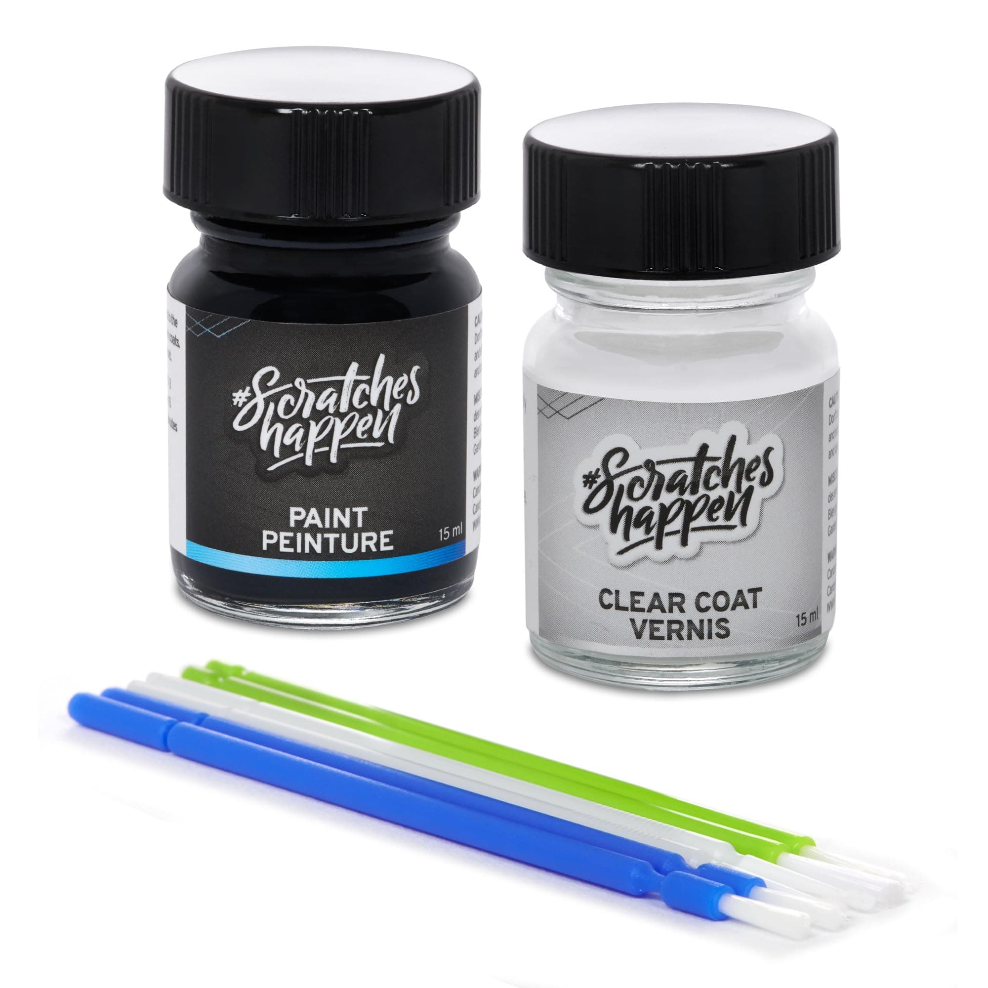 ScratchesHappen Exact-Match Touch Up Paint Kit - Lead Foot Gray (JX/M7394A) for Ford - Essential (Paint + Clear Coat)