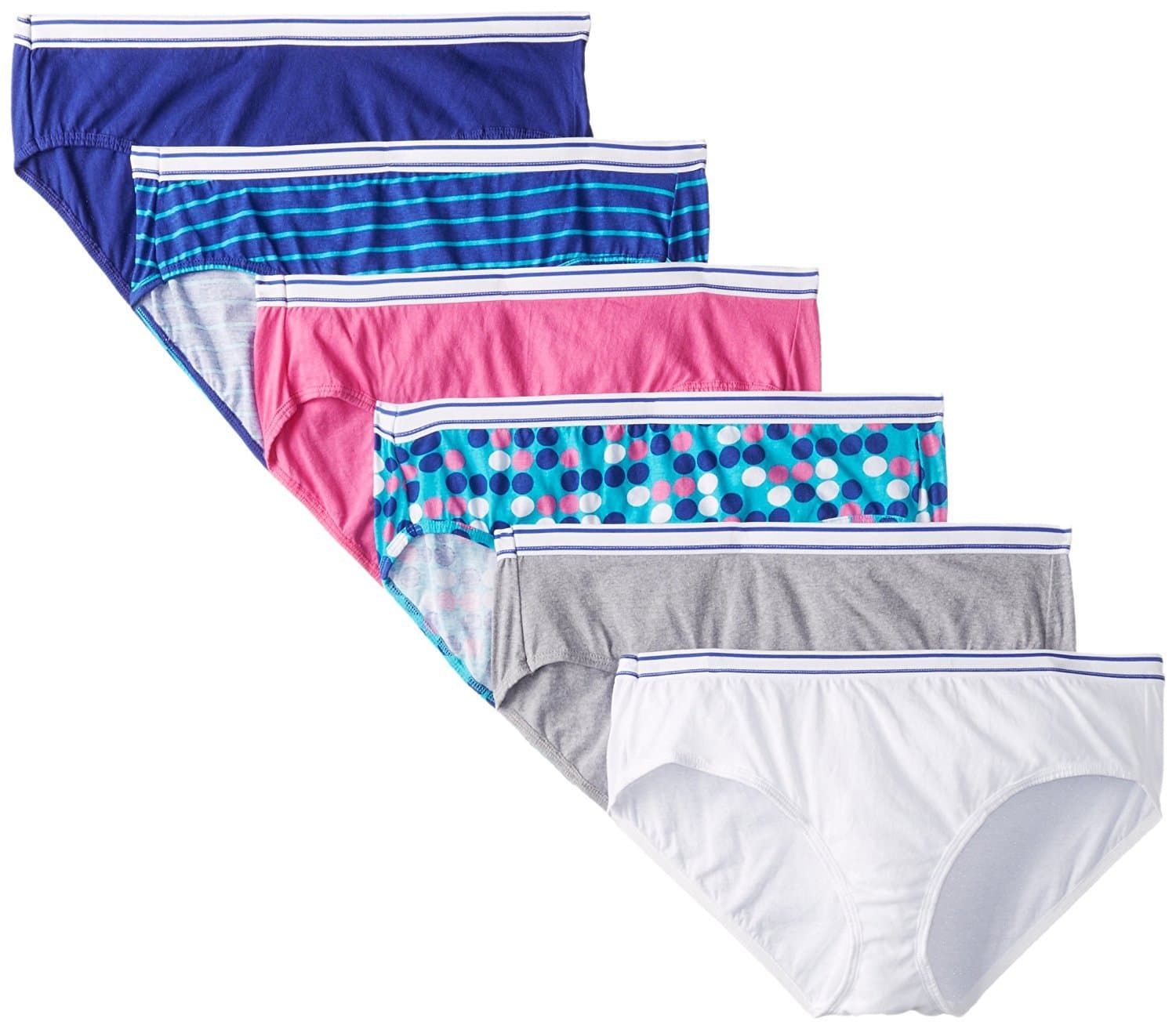 Women's Hipster Panties Pack, Soft Cotton Hipsters, Underwear 6-pack (Colors May Vary)