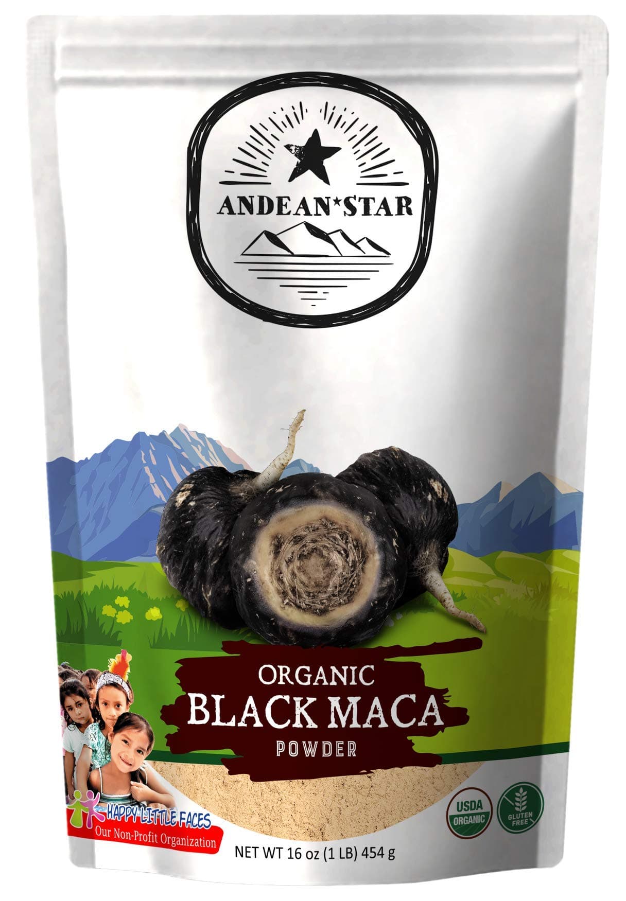 Organic Black Maca Root Powder (1 lb.) - 100% Natural Peruvian Superfood - Vegan & Raw Root Powder - Mood, Gluten-Free - USDA-Certified