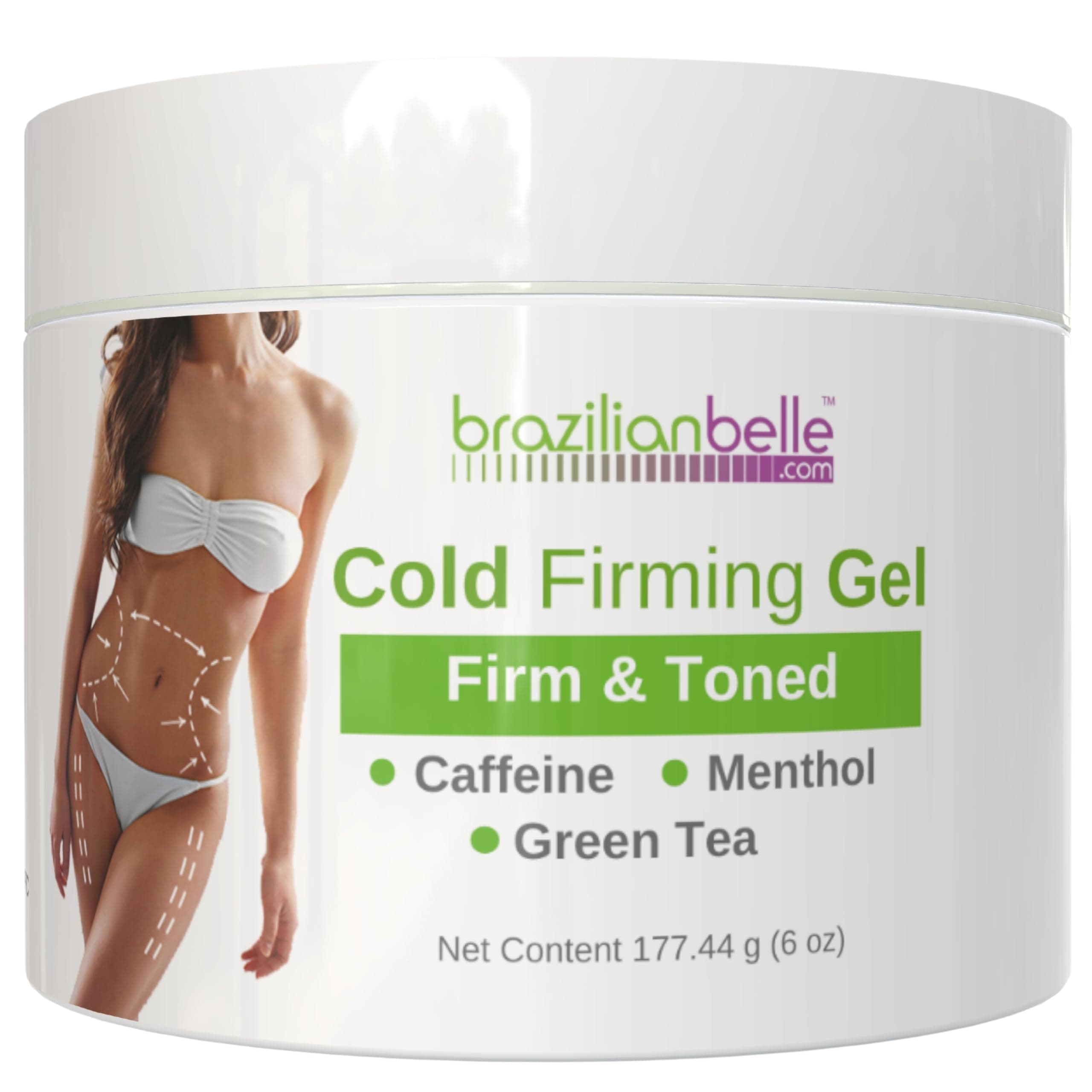 Brazilian Belle Cold Firming Gel - Anti Cellulite & Skin Cream with Caffeine Advanced Body for Loose Sagging Suitable All Types
