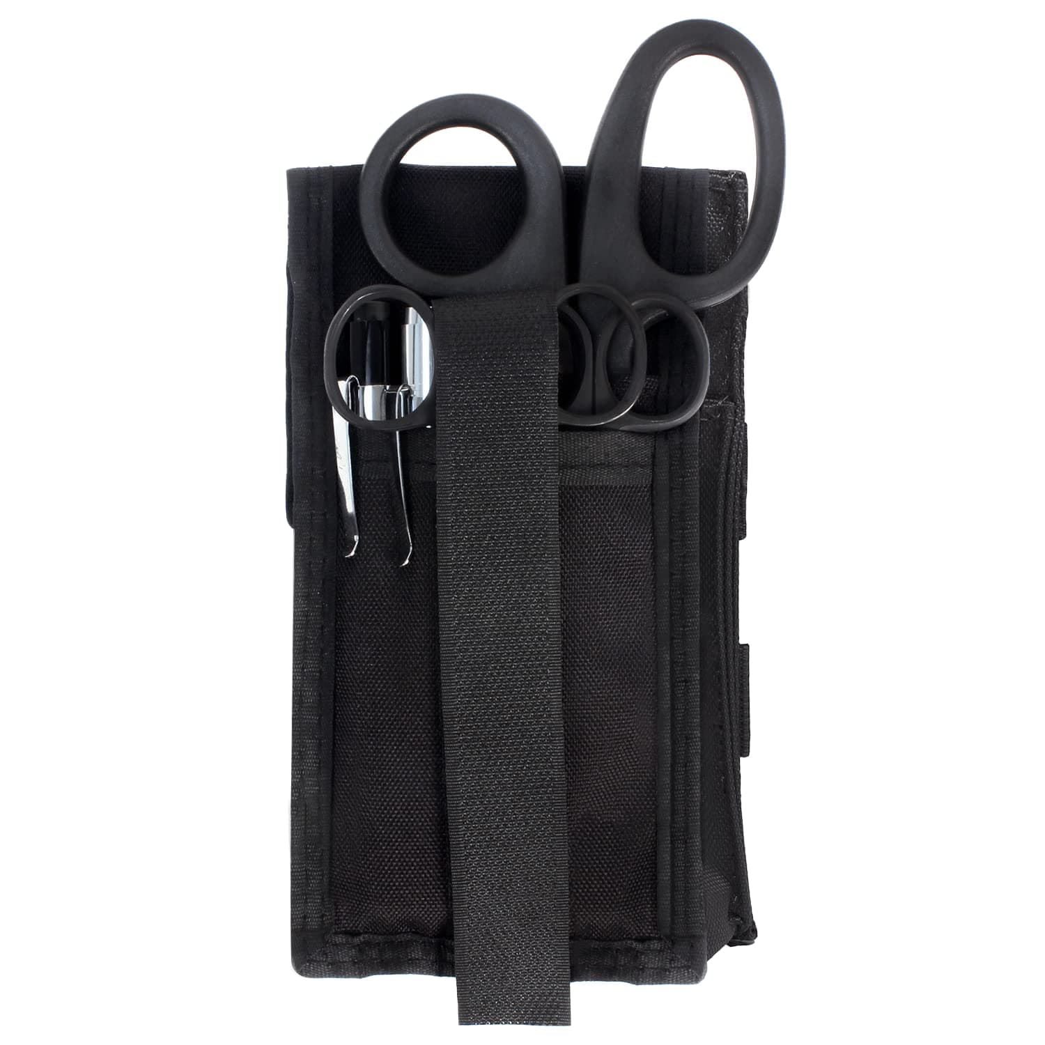 Premium First Aid Shears EMT Scissors Combo Pack (With Autoclavable 7-1/4" Titanium Bonded Shear) With Holster - Tactical Black