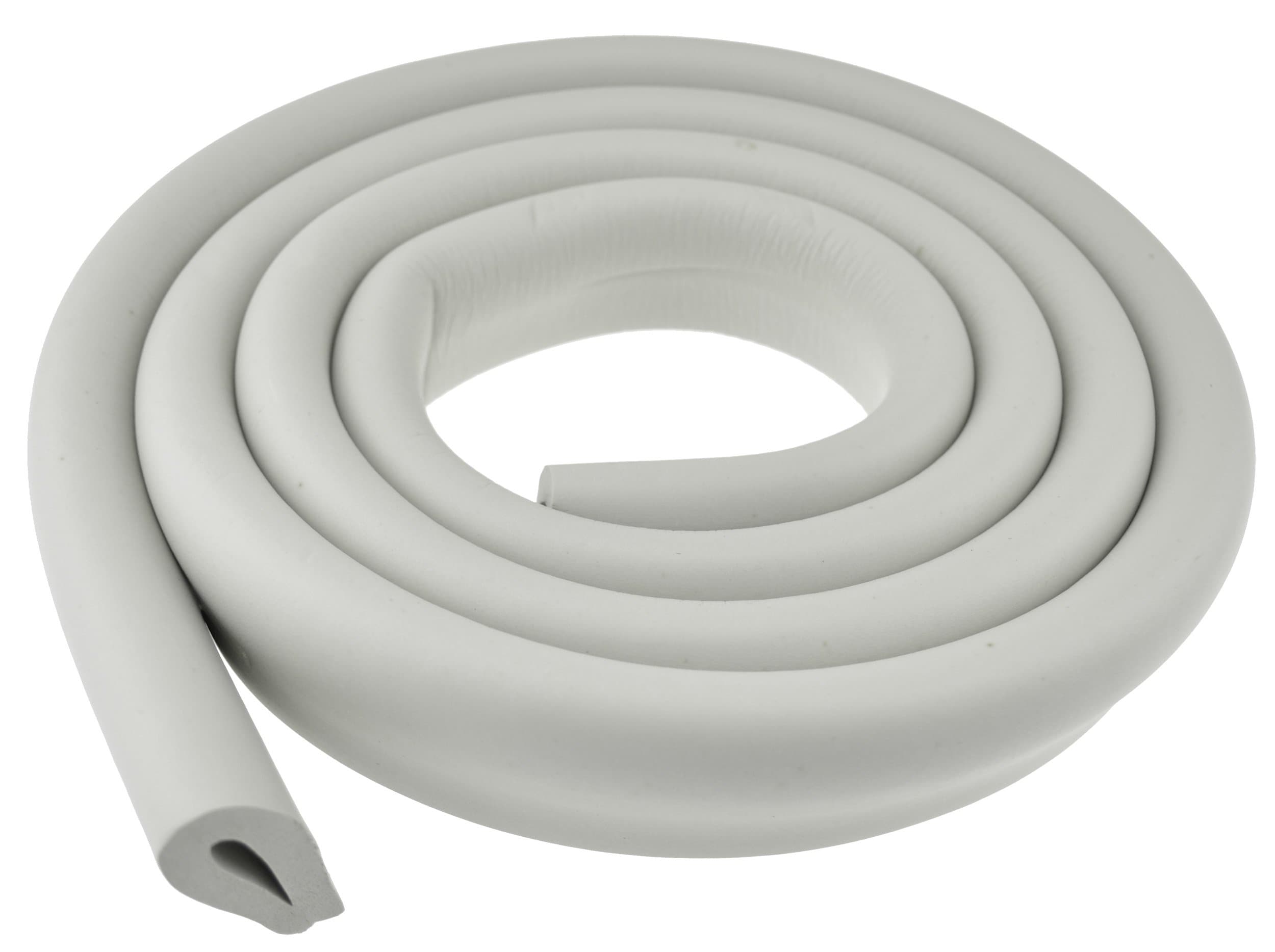 FiveSeasonStuff All Season Premium Foam Cushion Table Edge and Corner Guards / Edge Protectors / Edge Cushion / Edge Guards / Baby Proofing Child Proofing (U-Profile Double Sided Edge Protector Grey 1pc 2Metre (T:5-8mm) [for edges between 0.5-2cm])