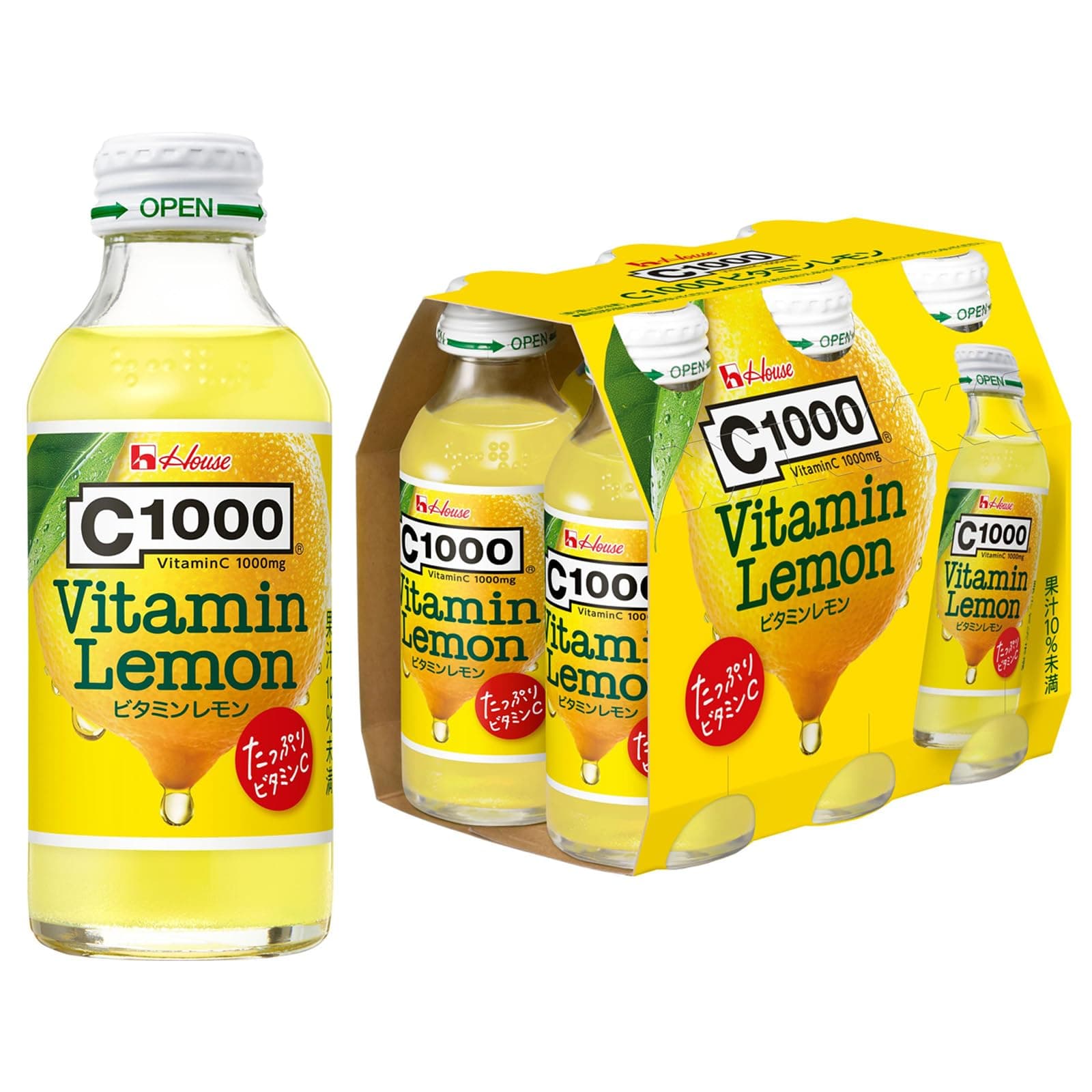 C1000 Vitamin Lemon, 5.1 fl oz (140 ml) x 6 Bottles House Wellness Foods