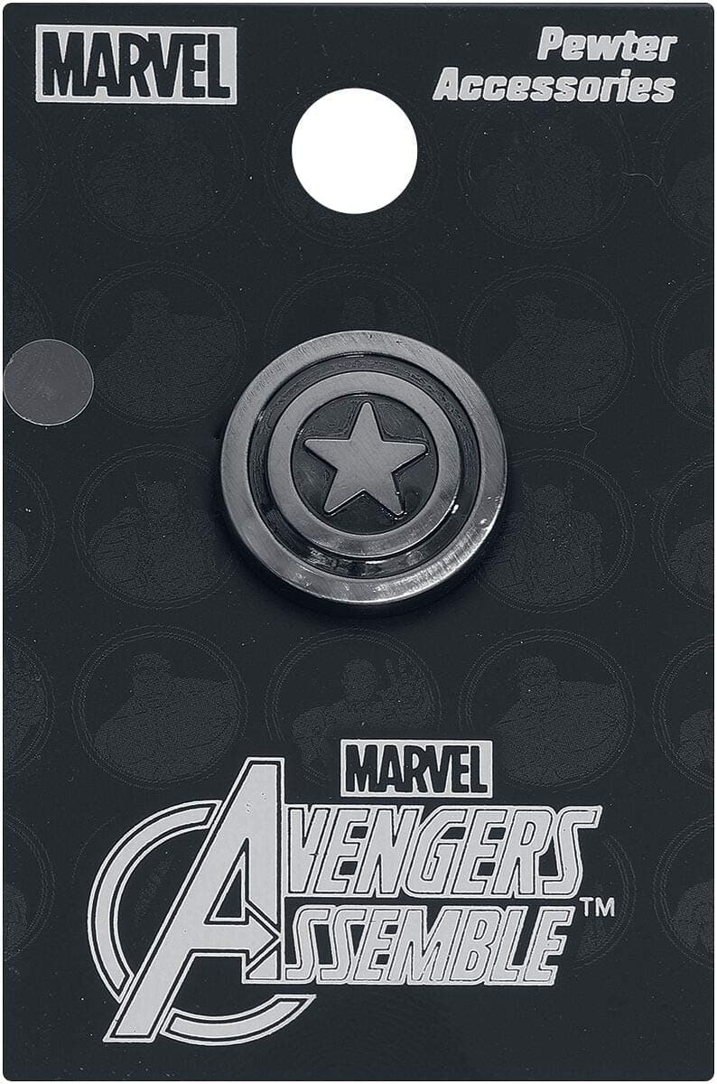 Marvel Captain America Shield Lapel Pin,Silver,1"
