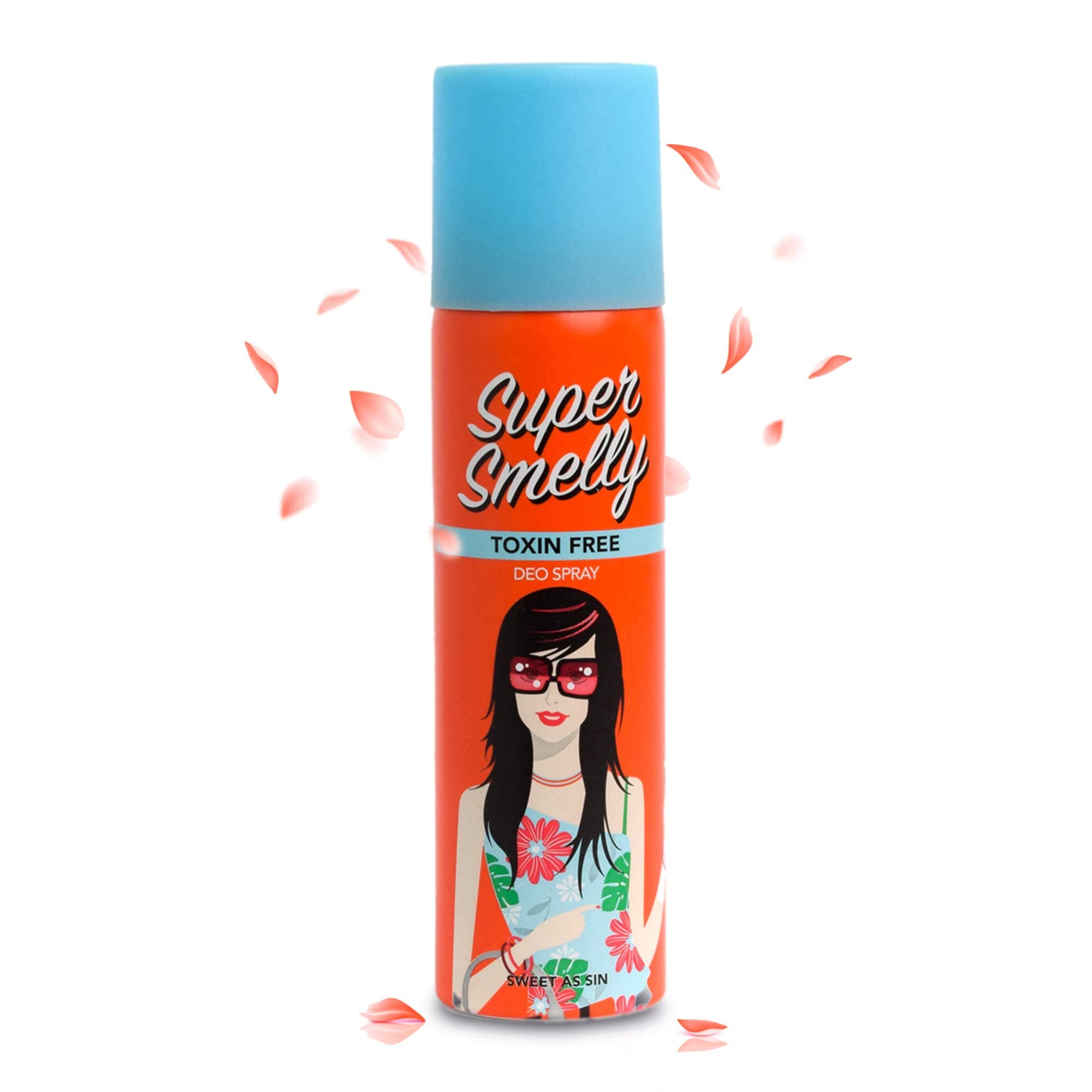 Super Smelly Sweet As Sin Natural & Long Lasting Deodorant Spray for Women | Fresh Floral Smell | Skin Friendly | No Paraben, Sulphate, Chemicals - 150 ML|