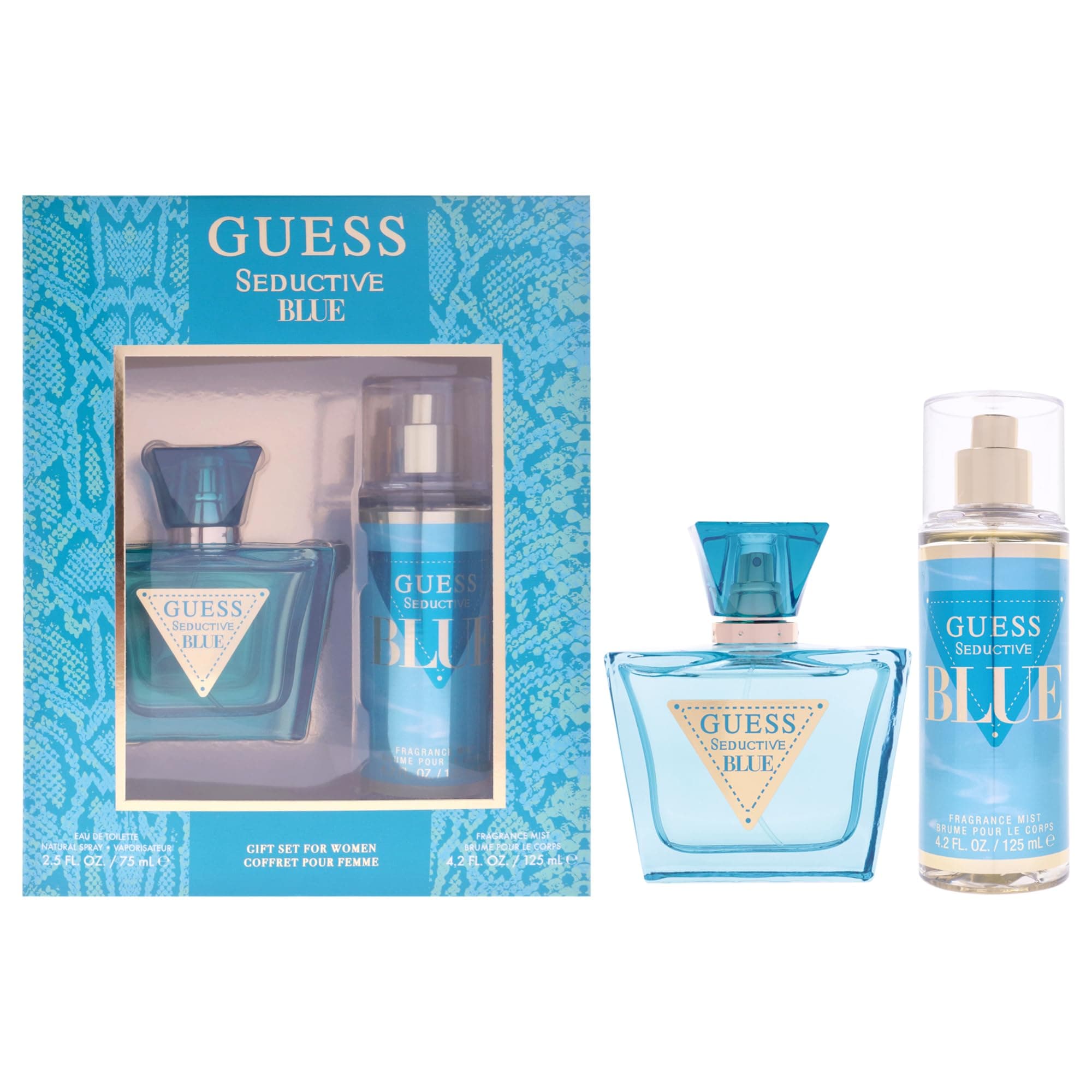 Seductive Blue Women/Femme Eau de Toilette 2 Piece Gift Set - Perfume Spray 2.5 Fl. Oz. & Fragrance Mist 4.2 Fl. Oz.