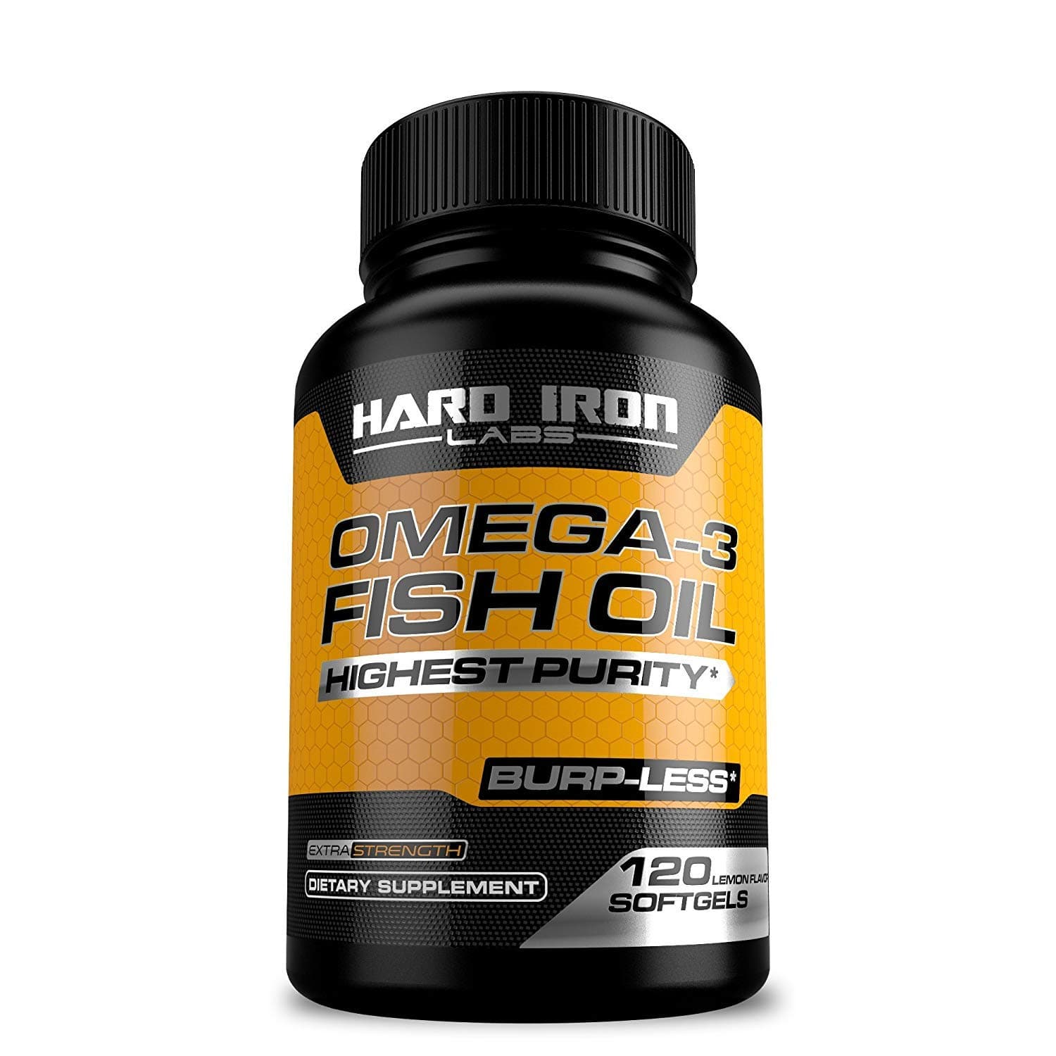 Omega 3 Fish Oil w/Triple Strength EPA & DHA. Highest Concentration w/Fatty Acids. Supports Heart Health & Brain Development, Burpless, Non-GMO Supplement Pills, Lemon Flavor - 120 Softgels