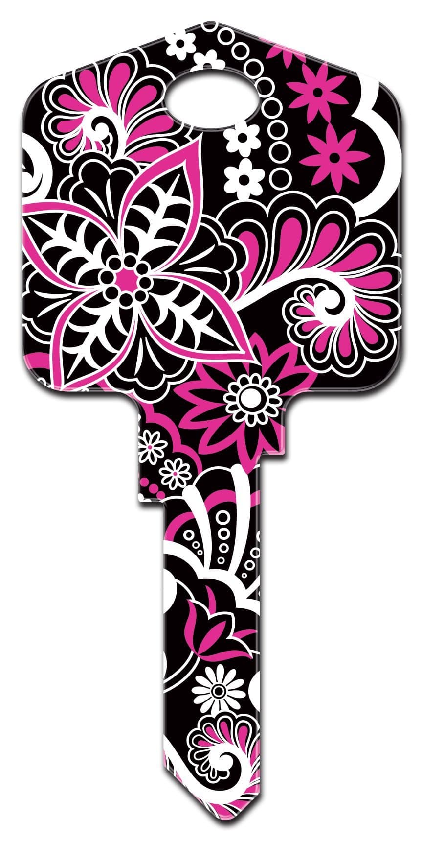 Pampered Girls - The Psychedelic Floral (pg8) House Key: KW & KW1 (Kwikset)