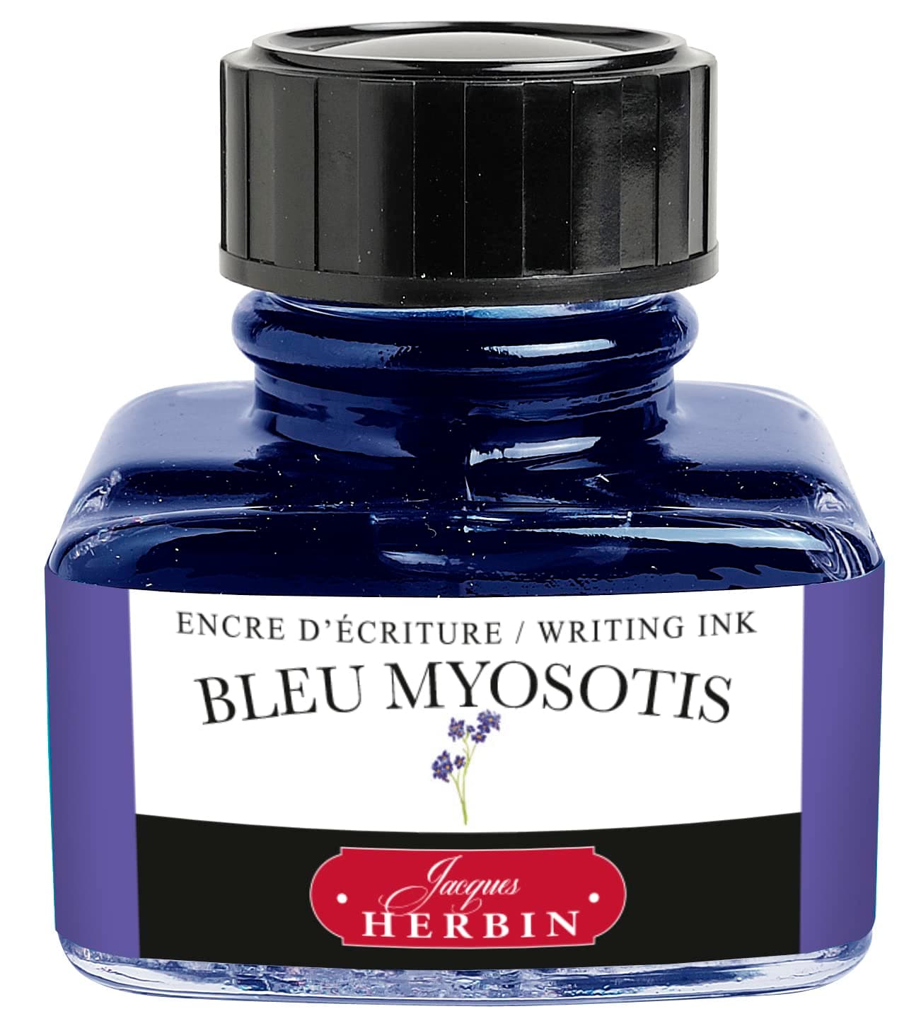 Herbin hb13015 Traditional Ink (For Fountain Pens, Glass Pens, and False Pens), 1.0 fl oz (30 ml), "Forgotten Grass Blue" Made in France