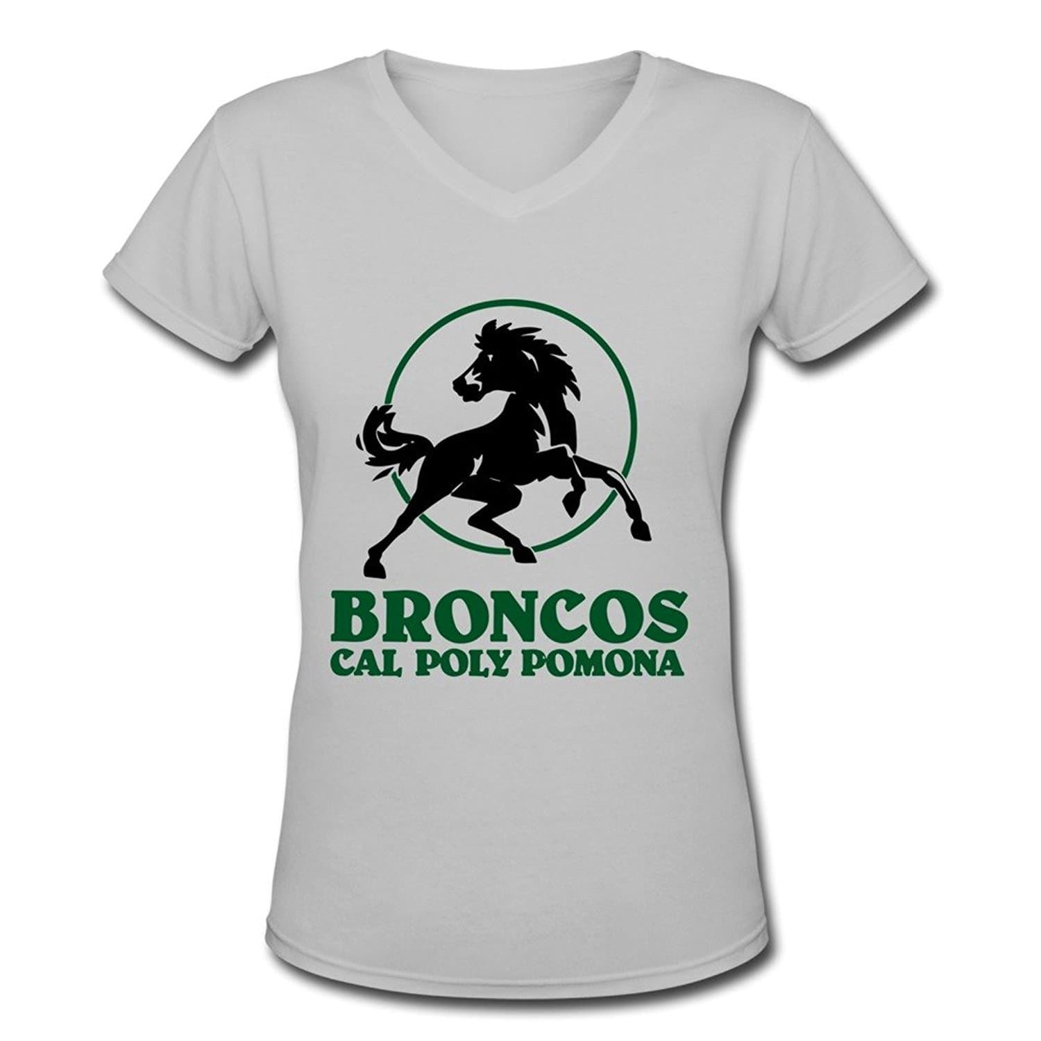 Zelura Cal Poly Pomona Symbol Women's V-NECK T-shirts DeepHeather