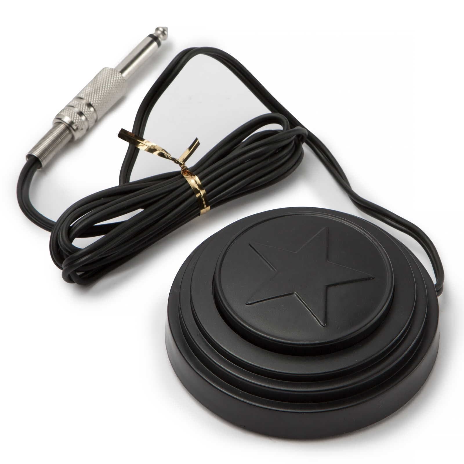 AmeriVolt Round Star Tattoo Foot Pedal 360 Degree Switch w/ 4-1/2 Foot Cord - Black
