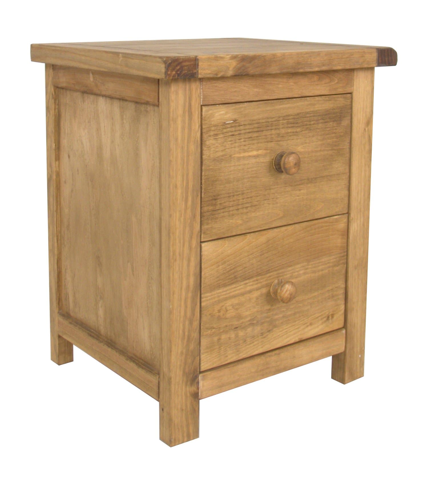 CBC Cabinets 2-Drawer Bedside, Wood, Waxed