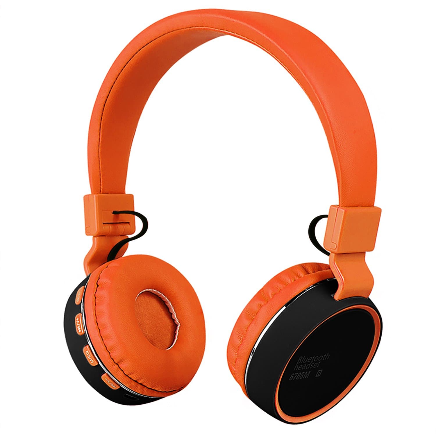 Votones Bluetooth Headphones for Kids Adjustable Wired/Wireless Headset With Build-in Mic Children Boys Girls Earphones for Smartphones PC Music Gaming Kids Headphones (Orange)