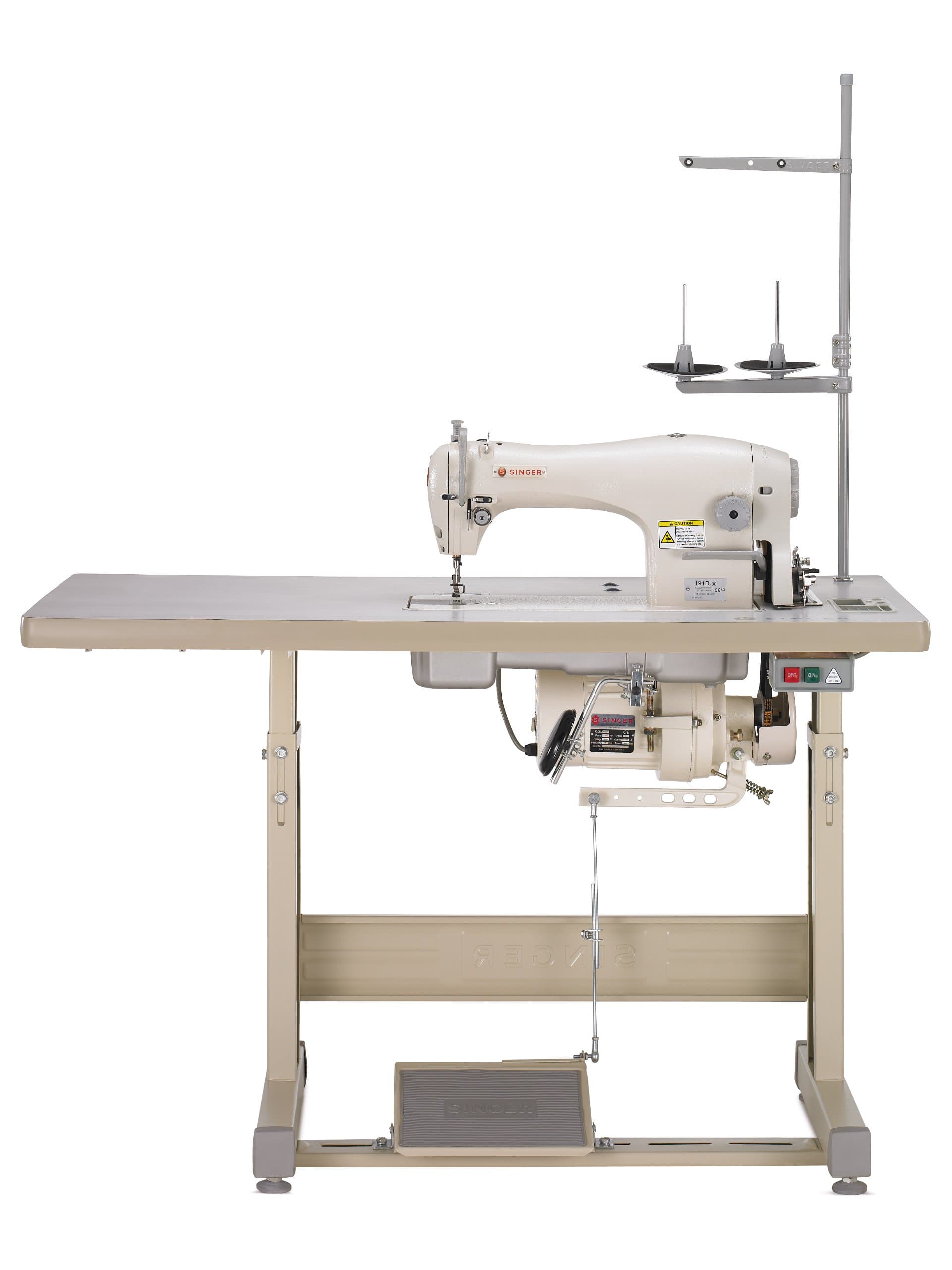 SINGER 191D-30 Complete Industrial Commercial-Grade Straight-Stitch Sewing Machine Ideal for Medium to Heavy Fabrics