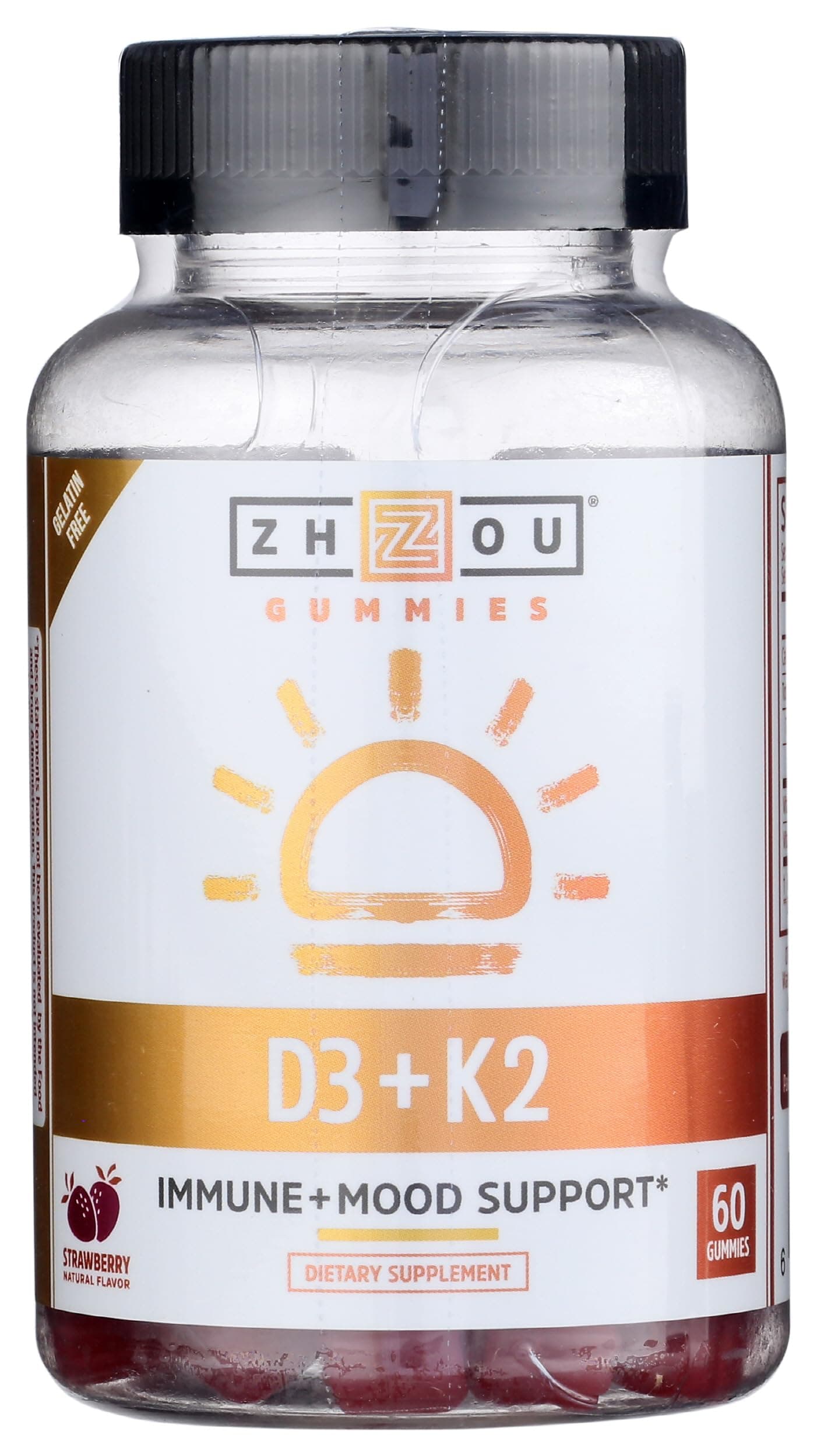 Nutrition, K2 + D3, Strawberry, 60 Vegan Gummies