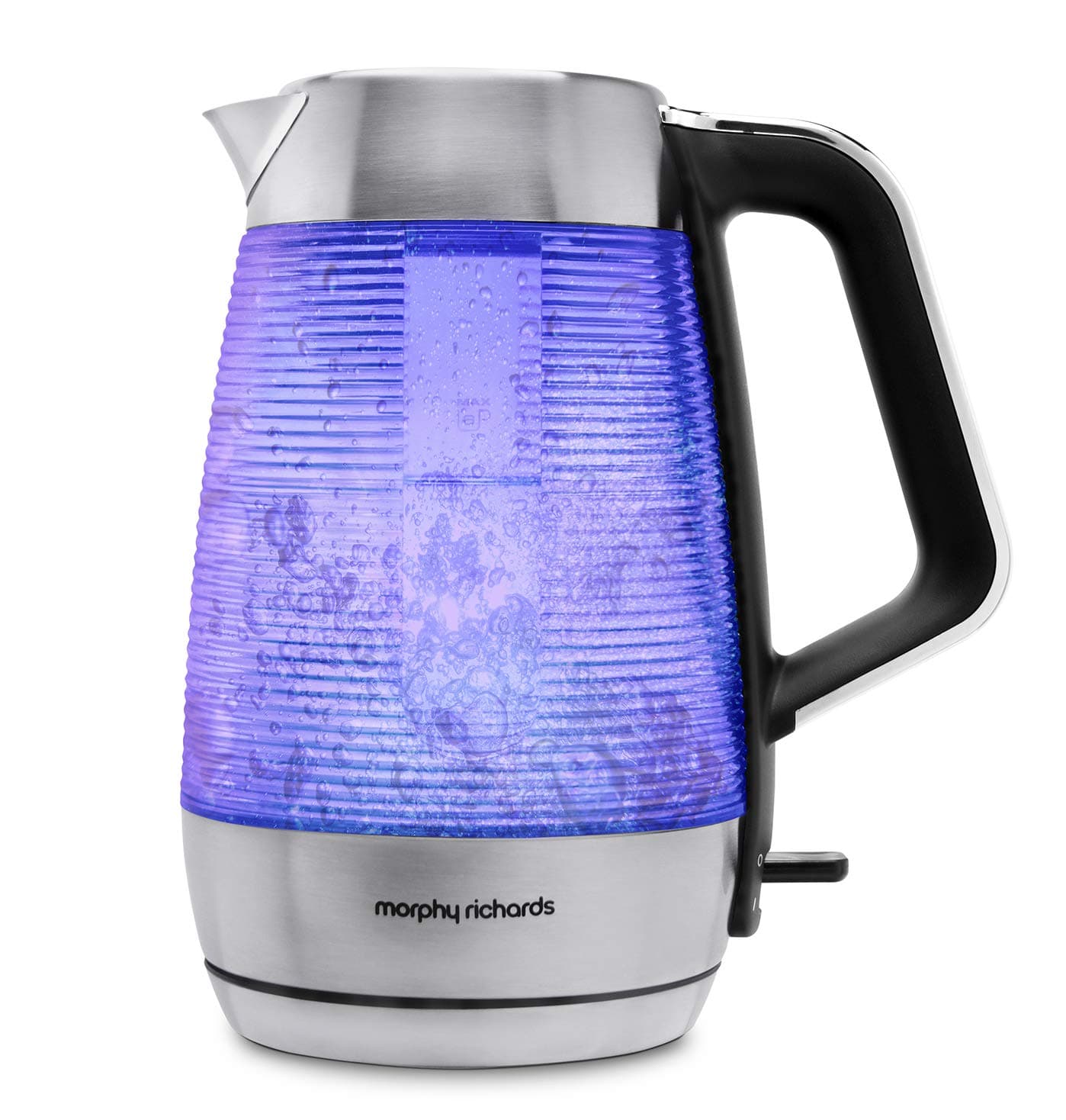 Morphy Richards 108010 Vetro Glass Kettle, stainless steel, Blue Illumination