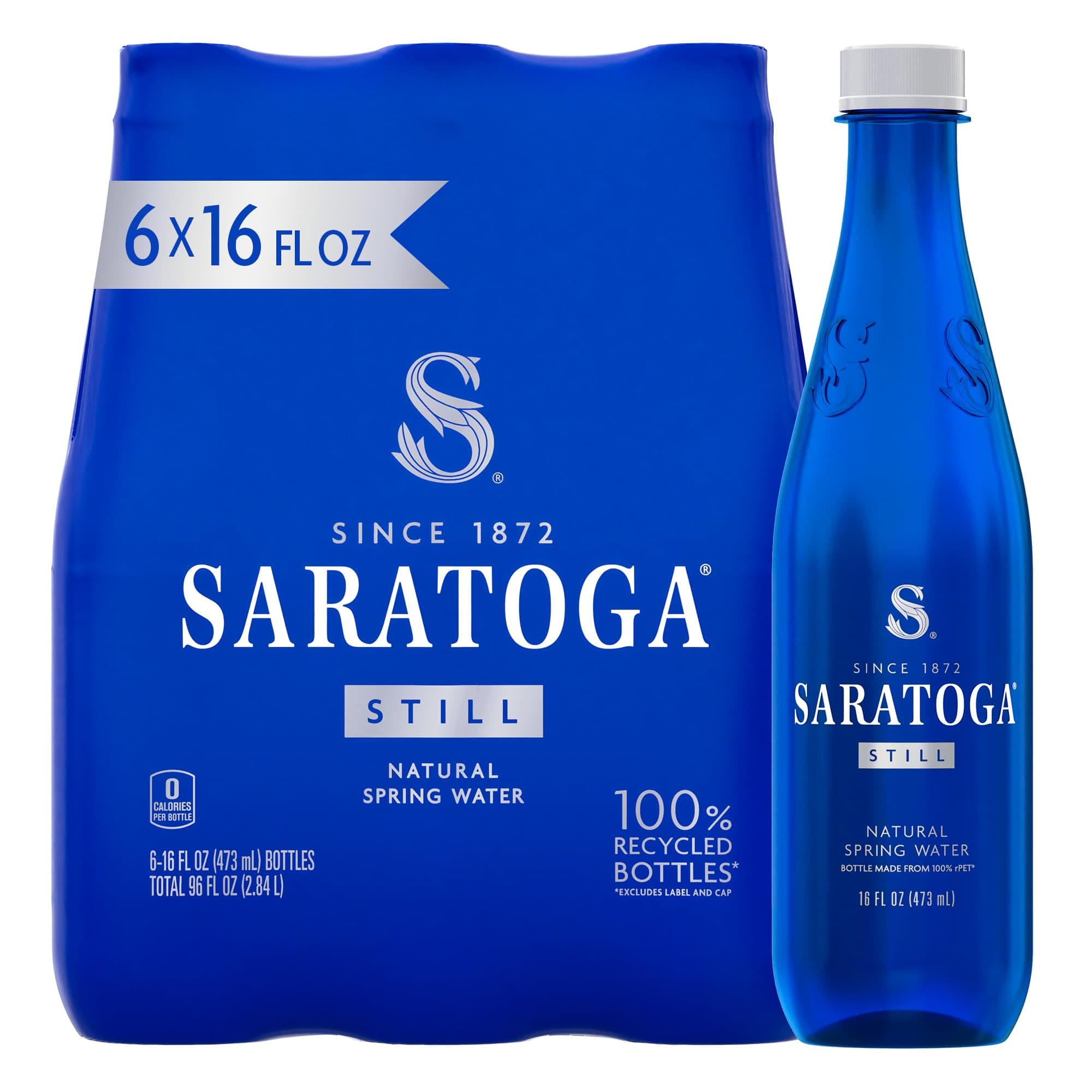 Saratoga 16oz 6pk Still PET