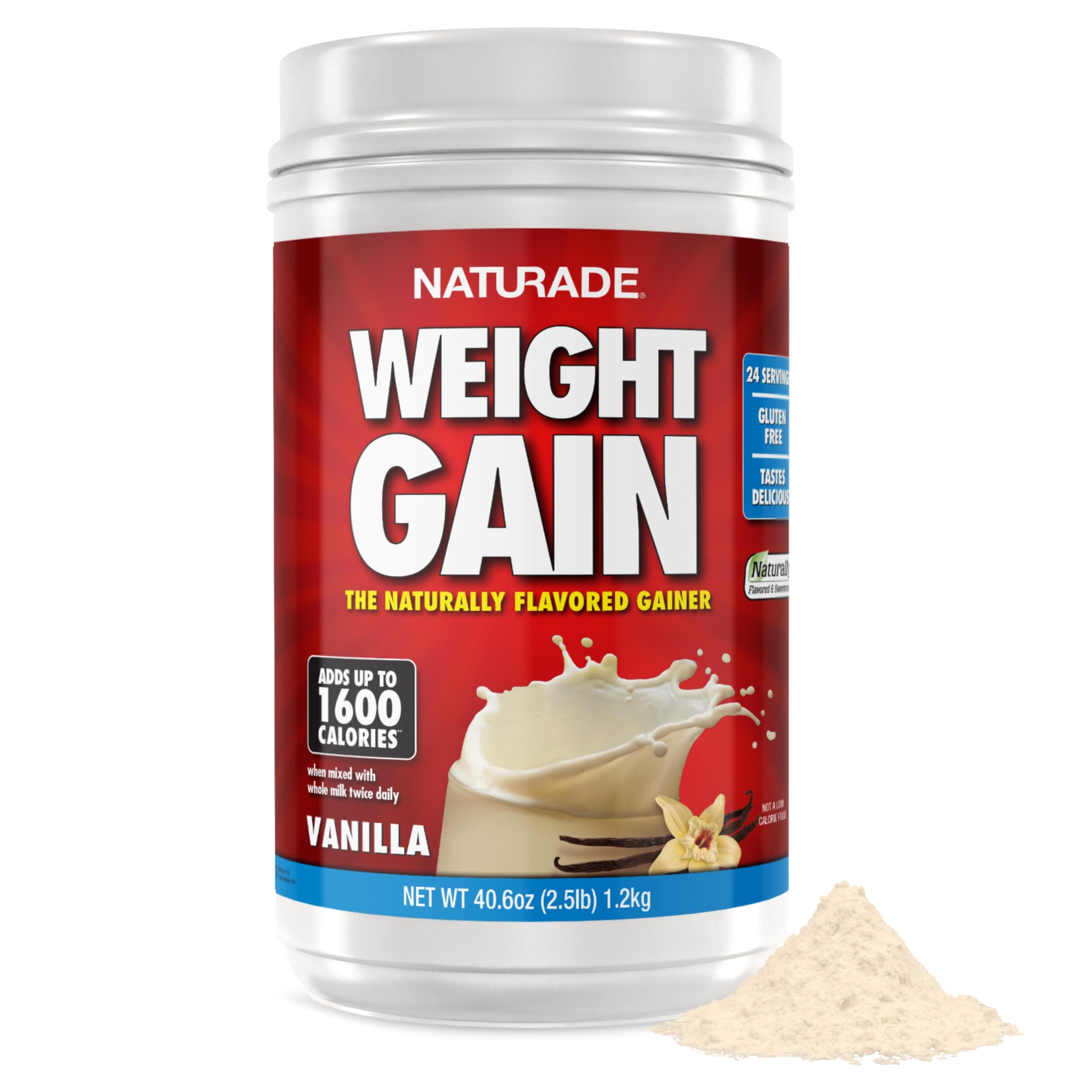 Naturade Weight Gain Instant Nutrition Drink Mix in Vanilla Flavour - 38.94oz