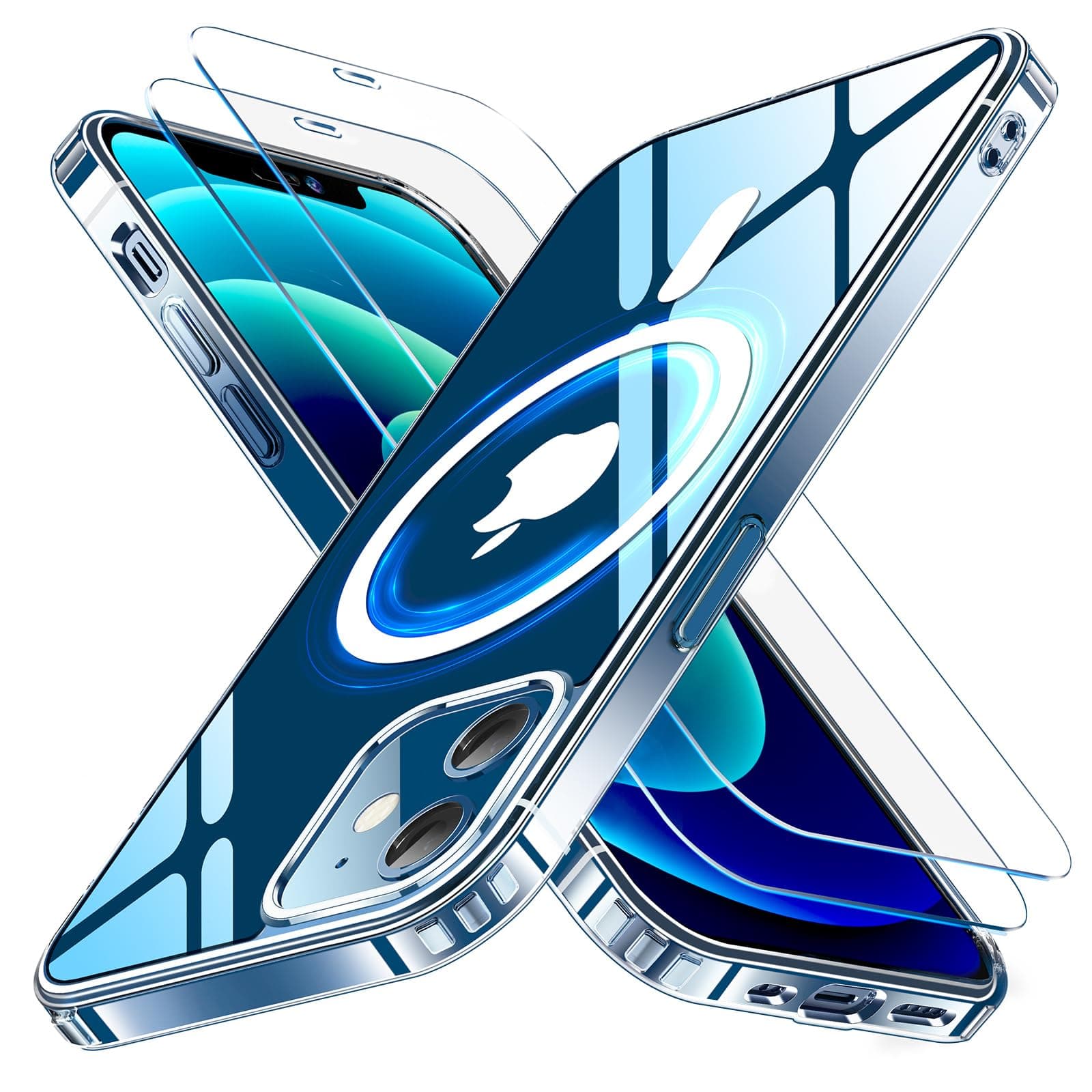 JZG 2+2 Pack for Google Pixel 8a Screen Protector Tempered Glass, 2 Pack Camera Lens Protector, HD Clear Tempered Glass for Pixel 8a Glass Screen Protector