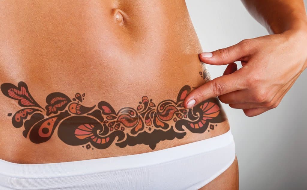 Kennis Temporary Tattoo - Tummy Tuck r Mastectomy Scar Cover, Realistic and Long Lasting, Fashionable and Safe