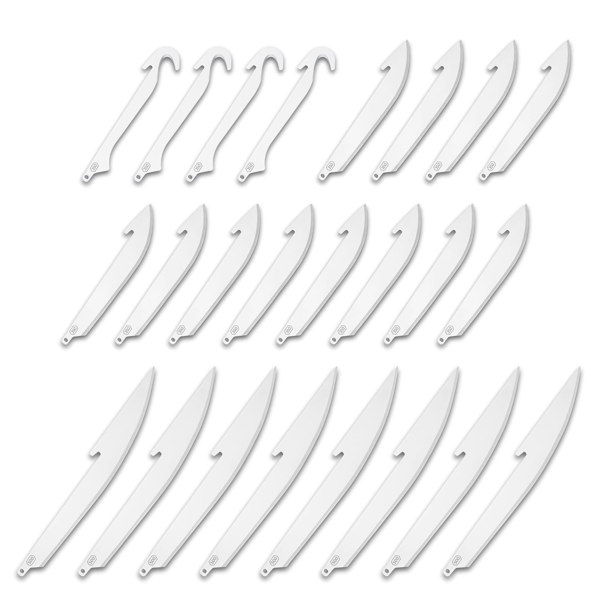 - OUTDOOR EDGE 3.5" RazorSafe Replacement Combo Knife Blades, 24 Piece Value Pack (12 Sharp-Point, 8 Boning/Fillet, 4 Gutting Blades)
