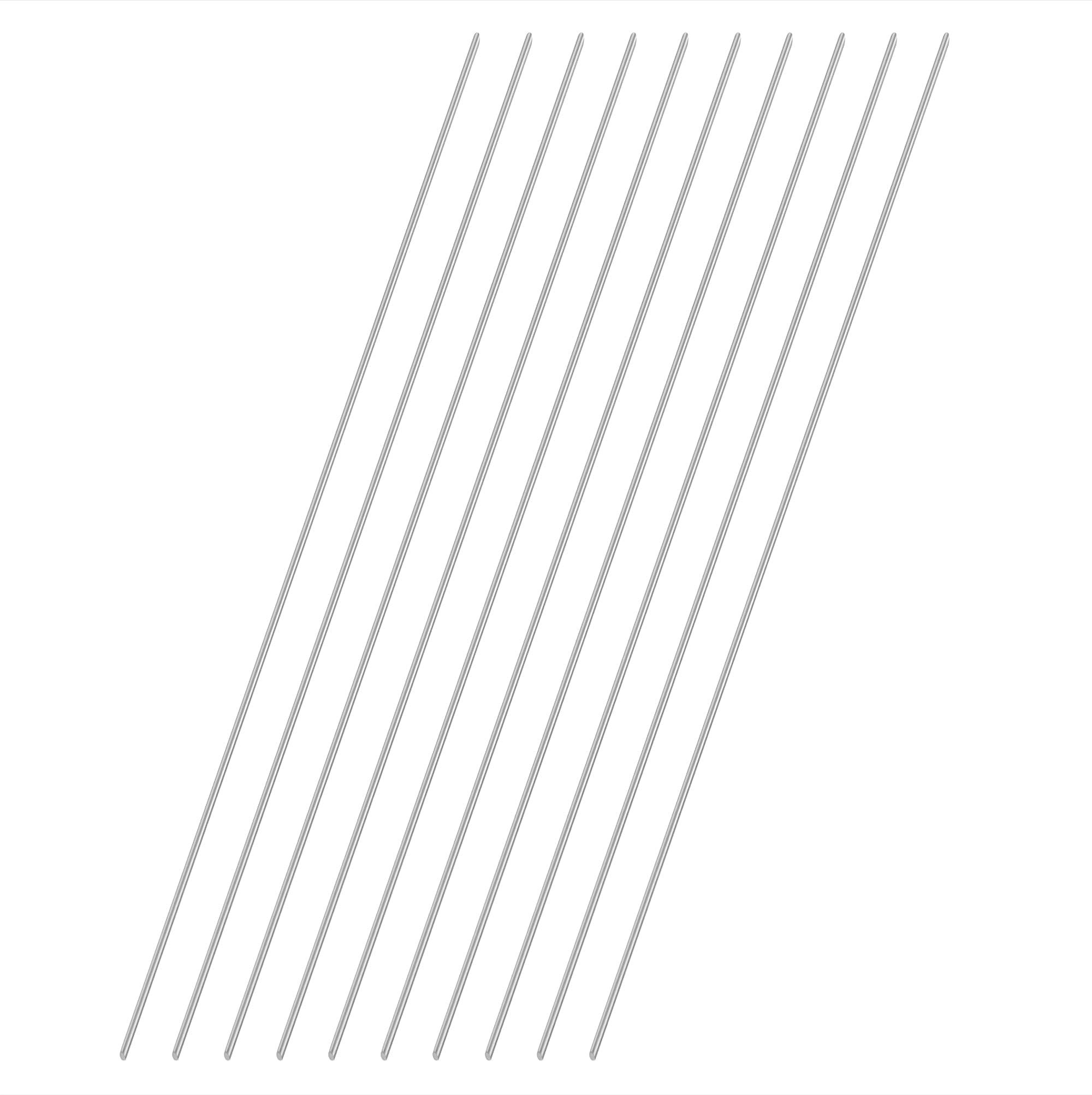 1mm x 300mm 304 Stainless Steel Round Rod, Metal Solid Shaft Rods Lathe Bar Stock for DIY Crafts Model Car Helicopter Airplane 10pcs