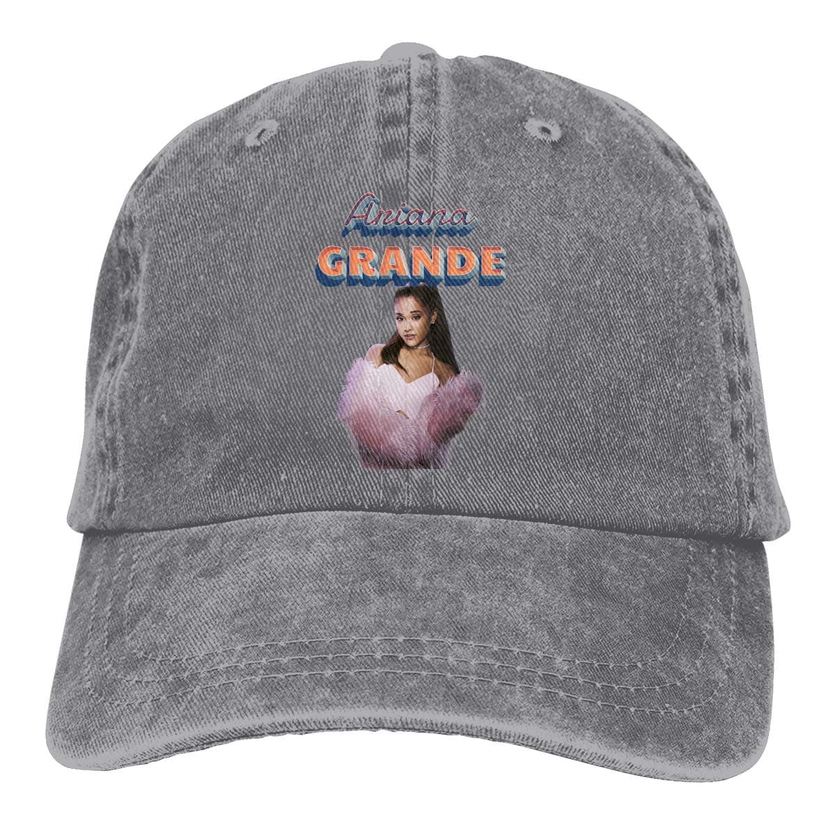 Ariana Grande Unisex Comfortable Baseball Sunbonnet Vintage Adjustable Casquette Cap Trucker Hat Black